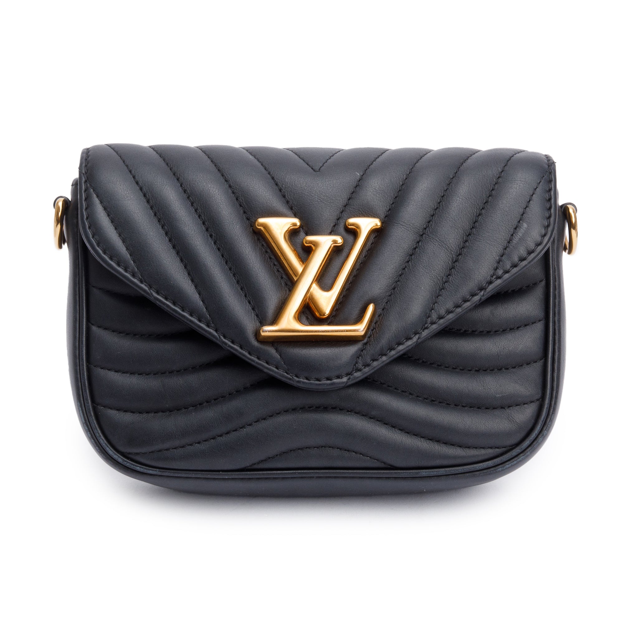 Louis Vuitton 2022 Black Leather New Wave Multi-Pochette