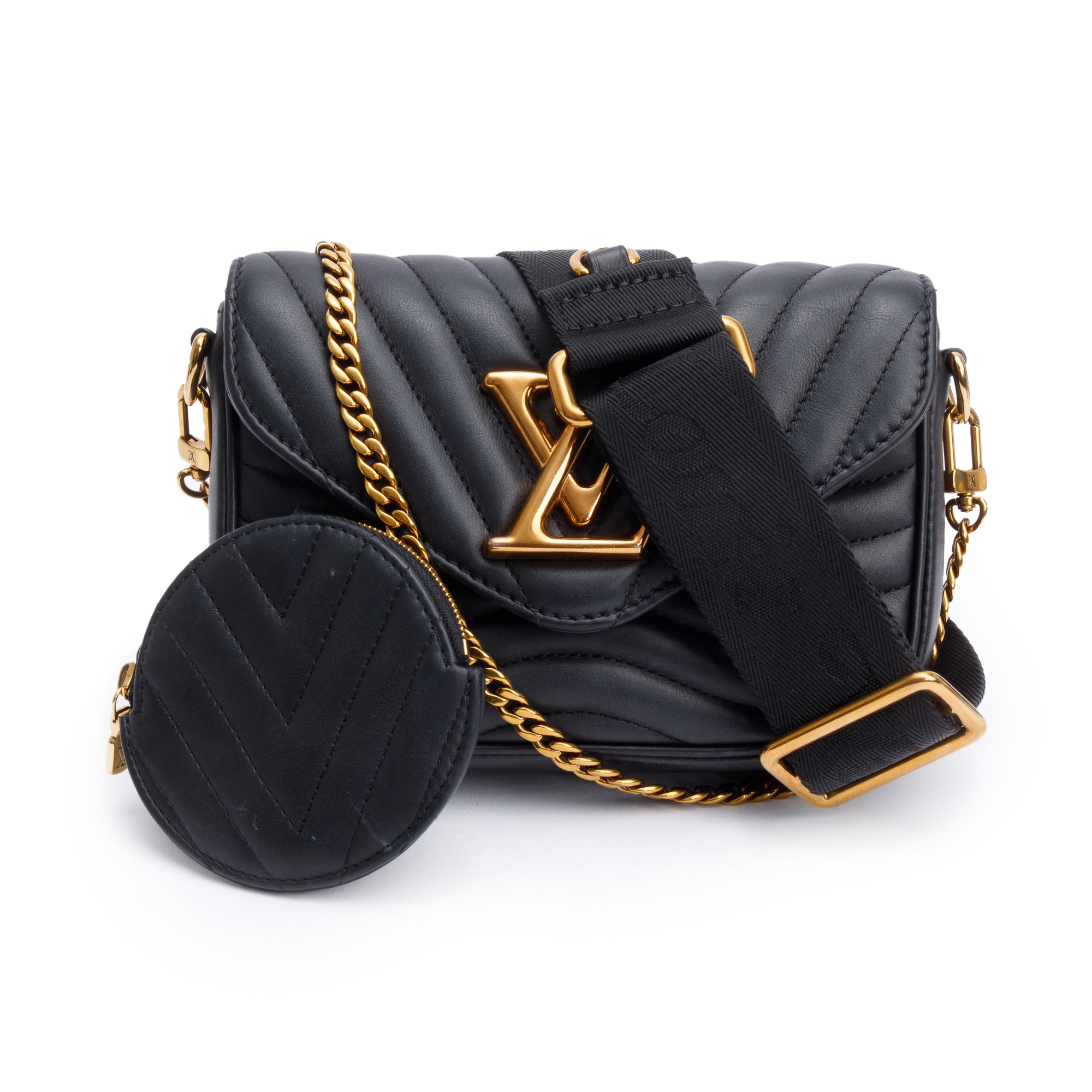 Louis Vuitton 2022 Black Leather New Wave Multi-Pochette
