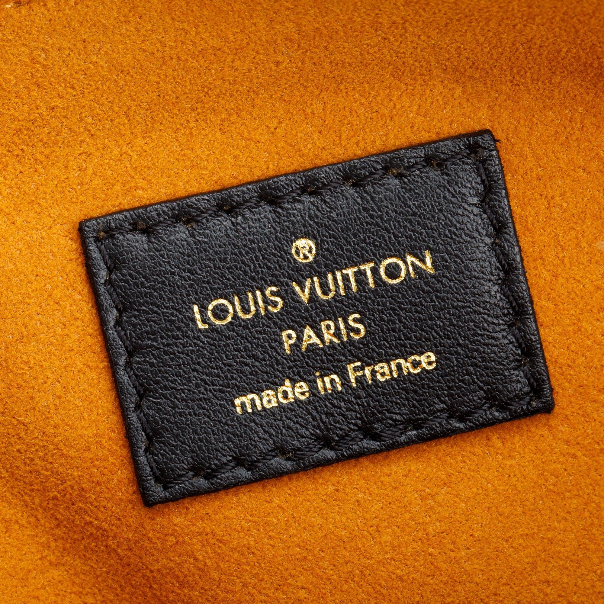 Louis Vuitton 2022 Black Monogram Embossed Lambskin Leather Coussin MM w/ Straps
