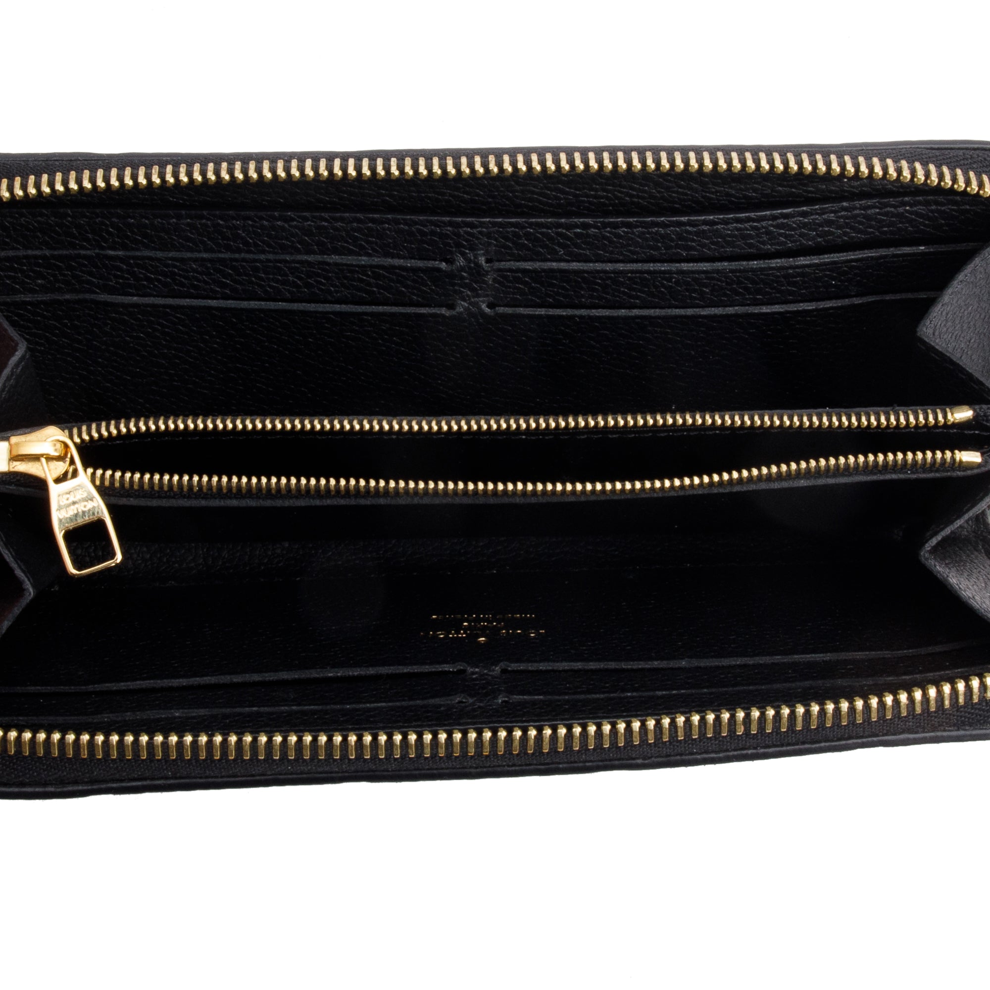 Louis Vuitton 2022 Black Monogram Empreinte Clemence Wallet w/ Box