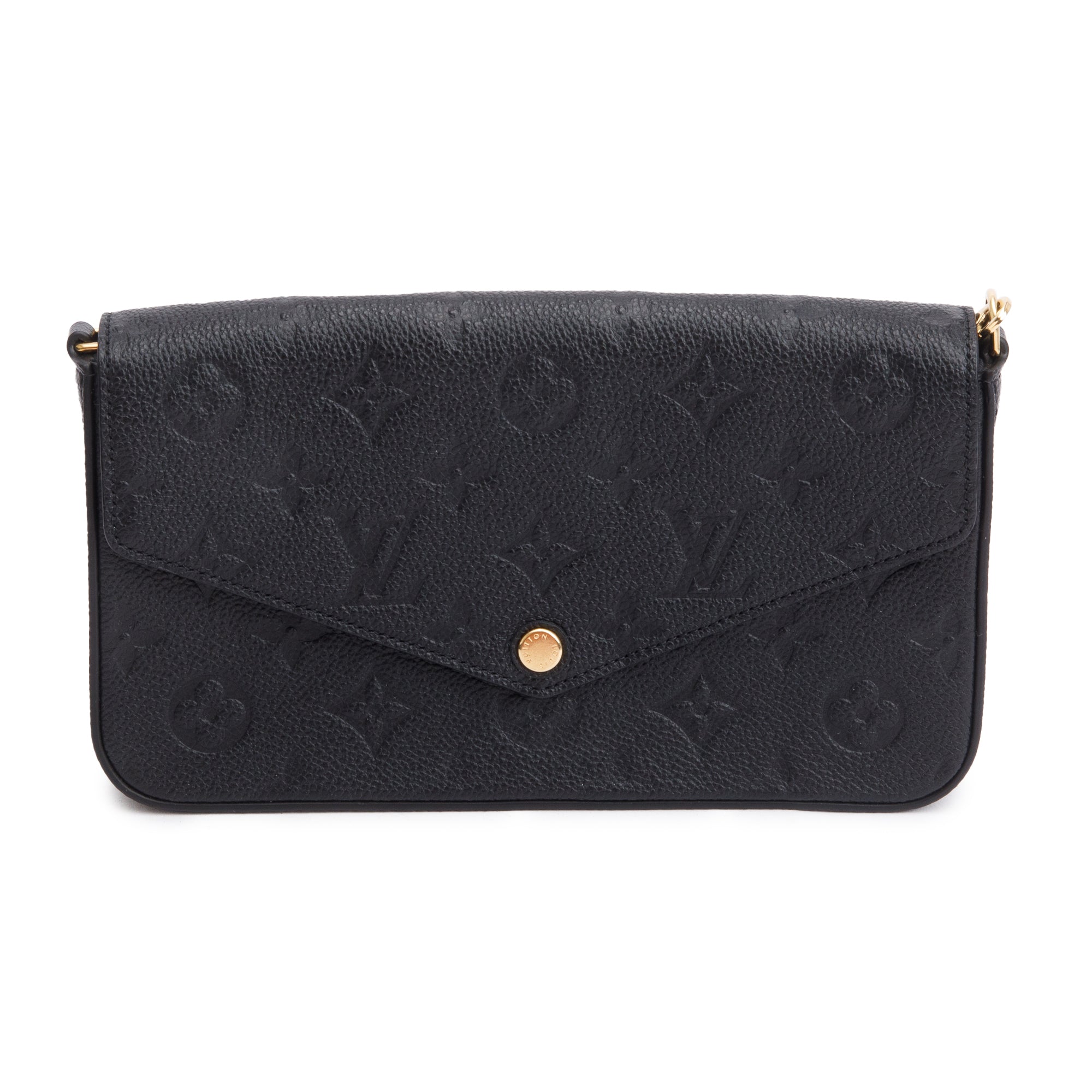 Louis Vuitton 2022 Black Monogram Empreinte Leather Felicie Pochette