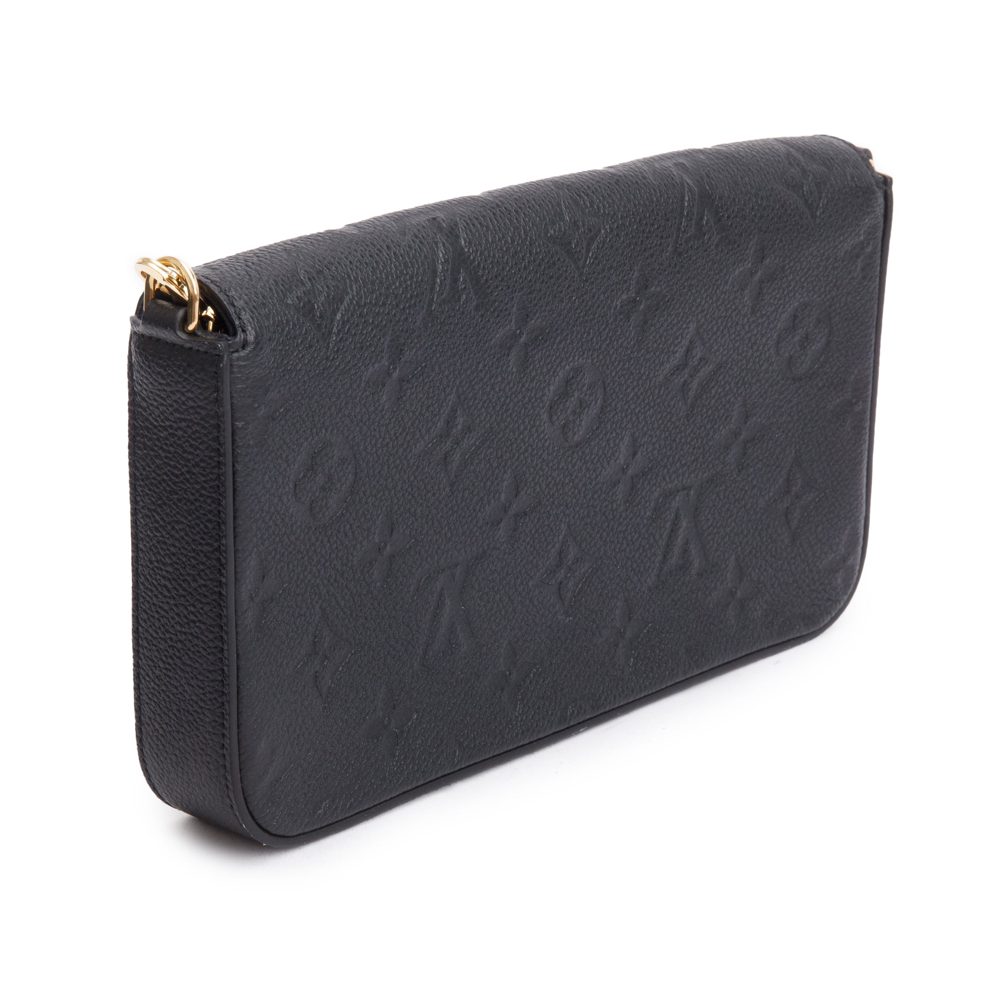 Louis Vuitton 2022 Black Monogram Empreinte Leather Felicie Pochette
