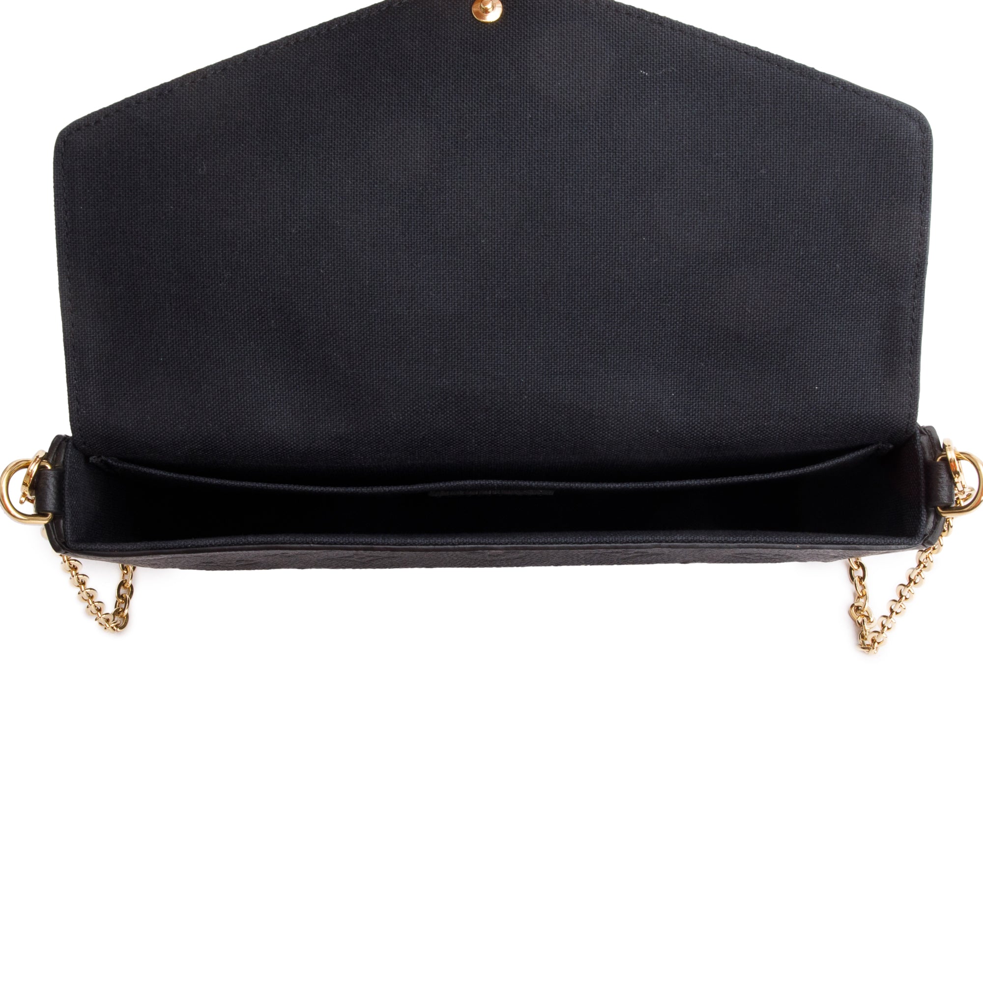 Louis Vuitton 2022 Black Monogram Empreinte Leather Felicie Pochette