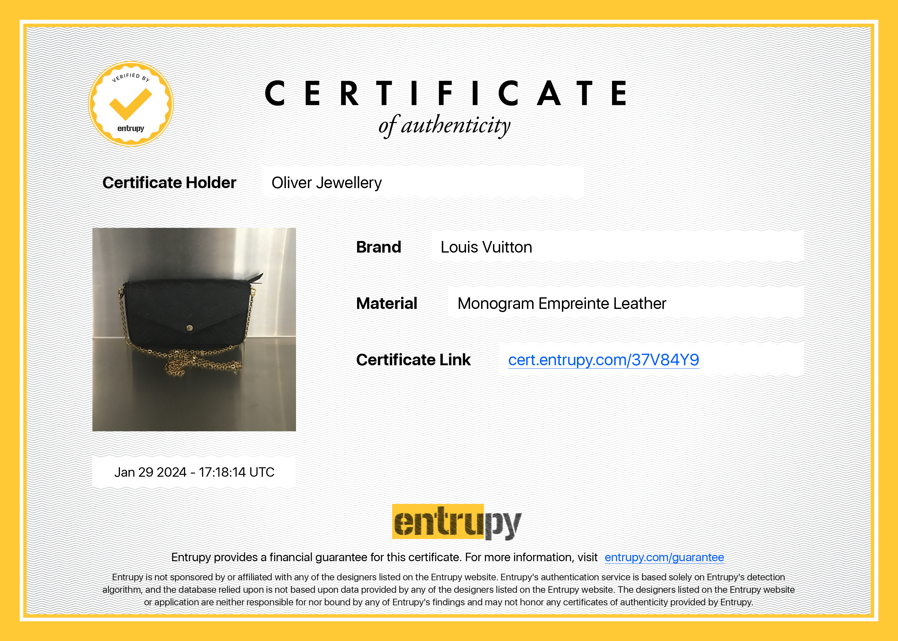 Louis Vuitton 2022 Black Monogram Empreinte Leather Felicie Pochette w/ Box & Inserts