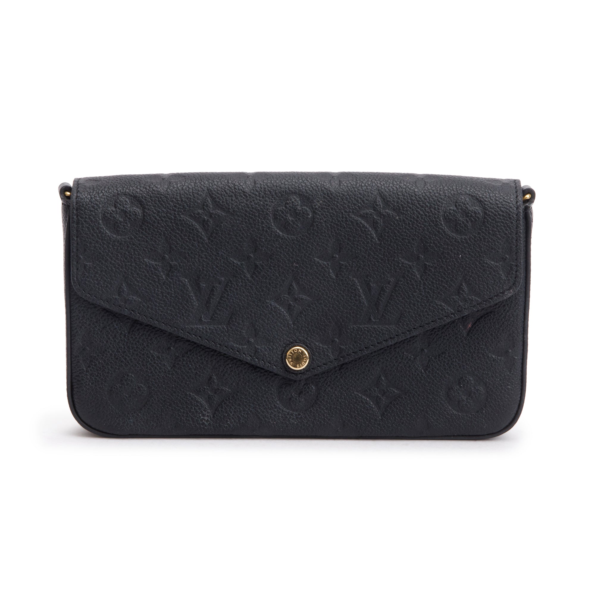Louis Vuitton 2022 Black Monogram Empreinte Leather Felicie Pochette w/ Inserts