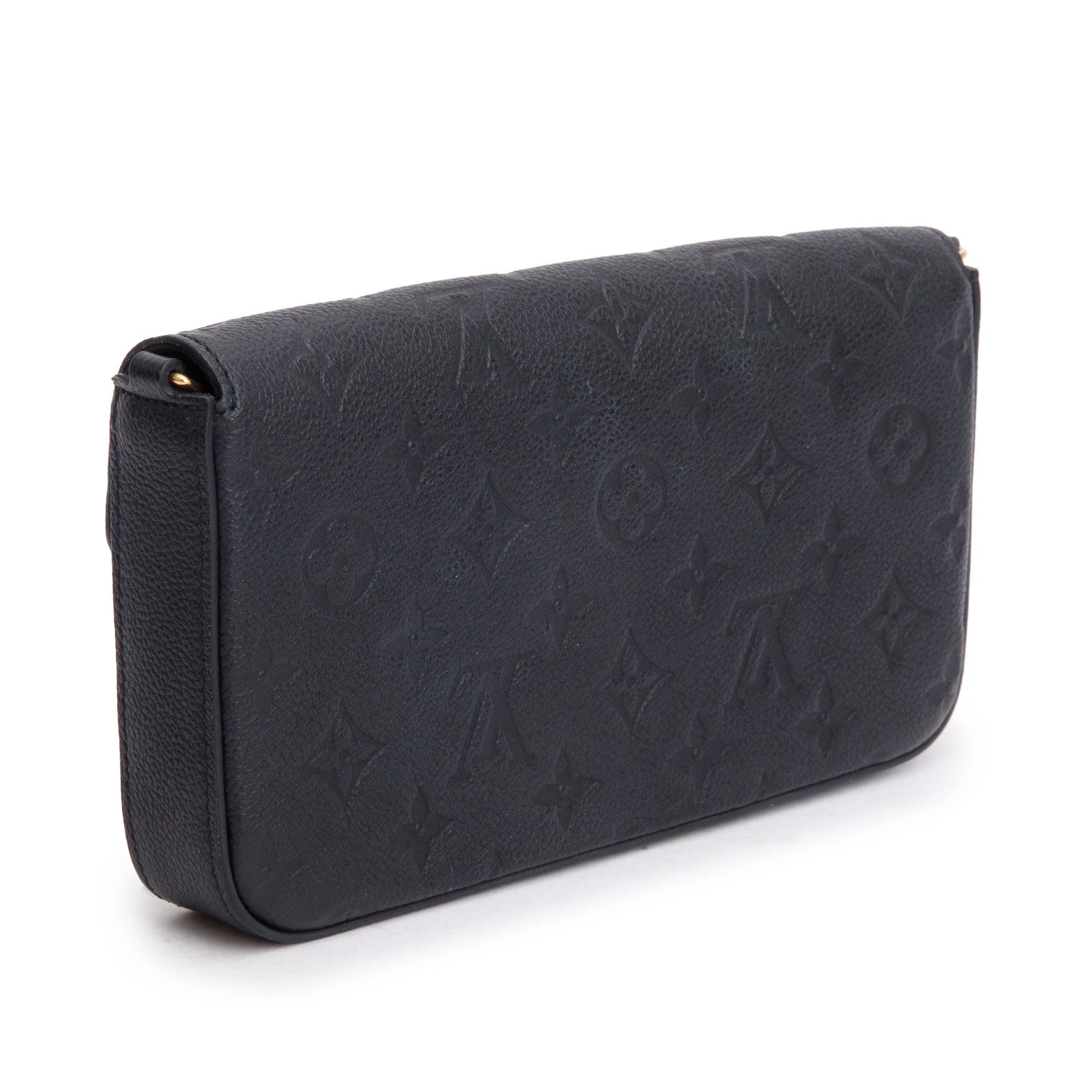 Louis Vuitton 2022 Black Monogram Empreinte Leather Felicie Pochette w/ Inserts
