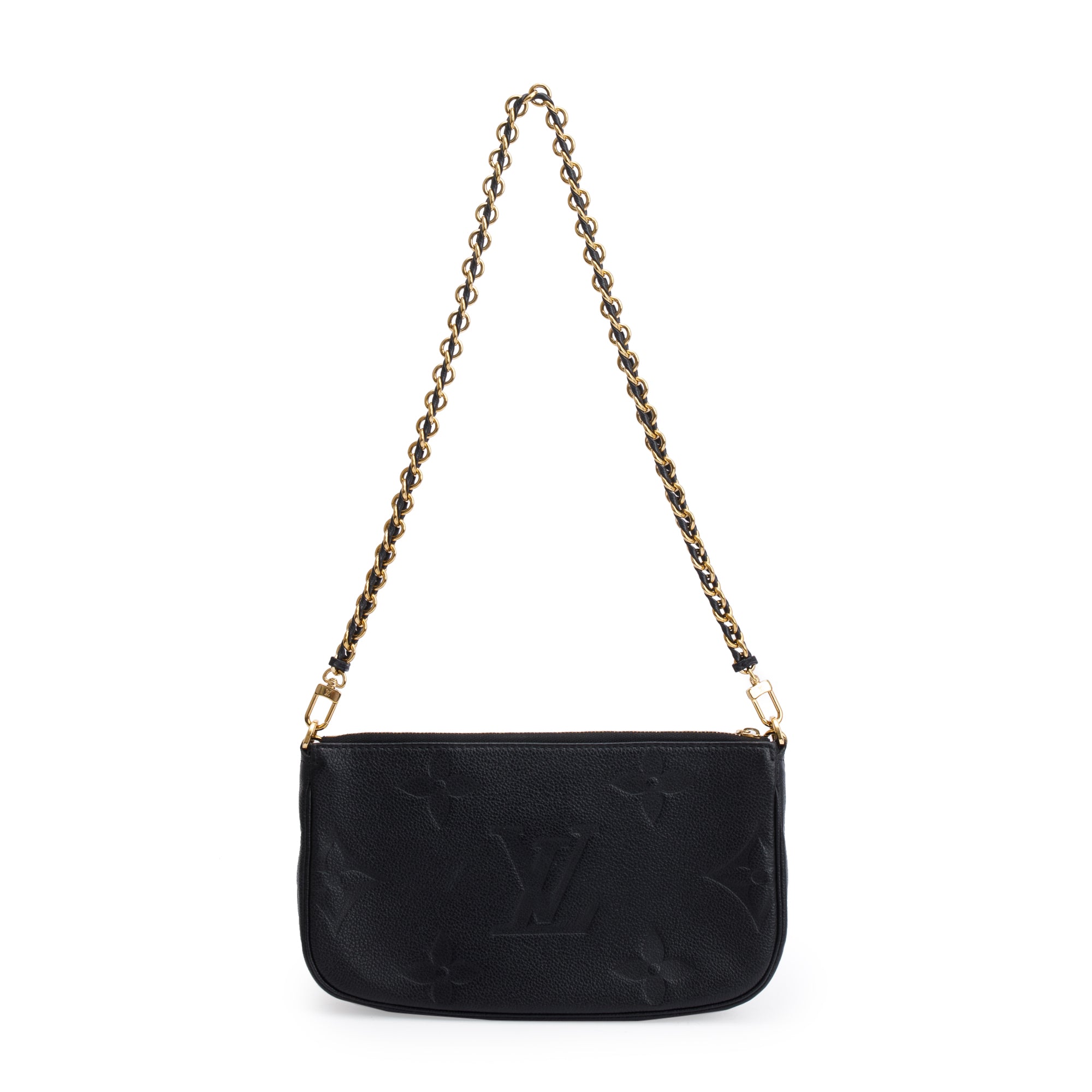 Louis Vuitton 2022 Black Monogram Empreinte Leather Multi Pochette Accessoires