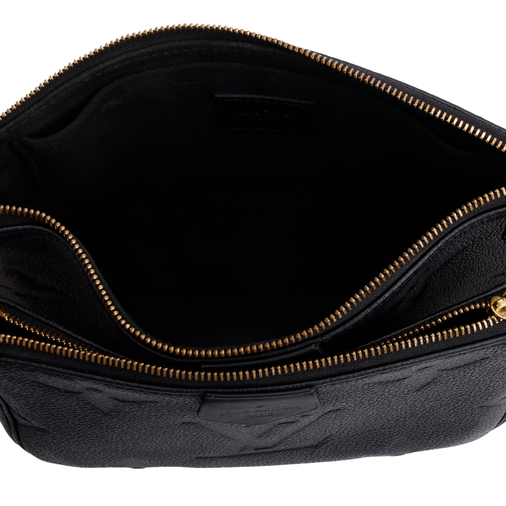 Louis Vuitton 2022 Black Monogram Empreinte Leather Multi Pochette Accessoires
