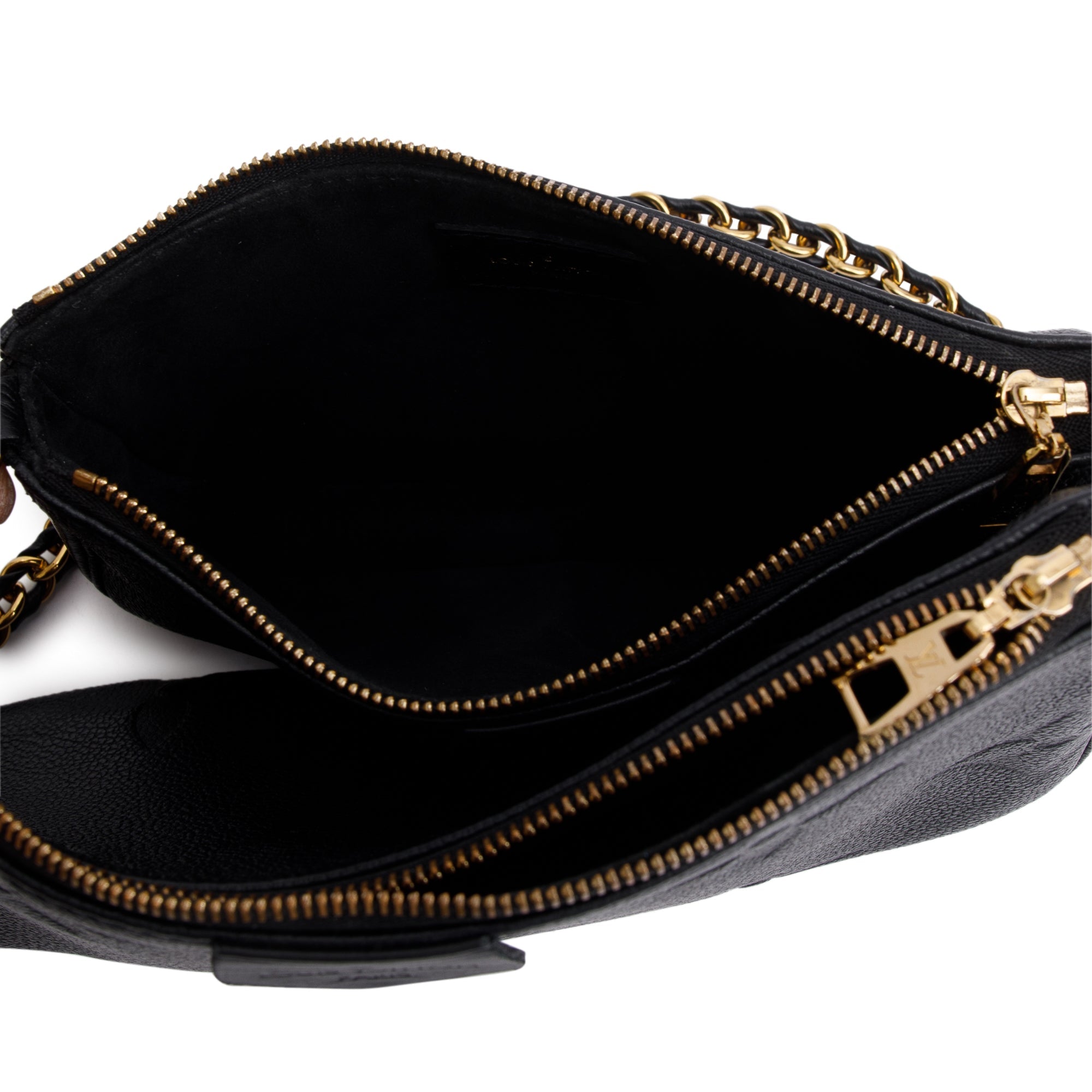 Louis Vuitton 2022 Black Monogram Empreinte Leather Multi Pochette Accessoires