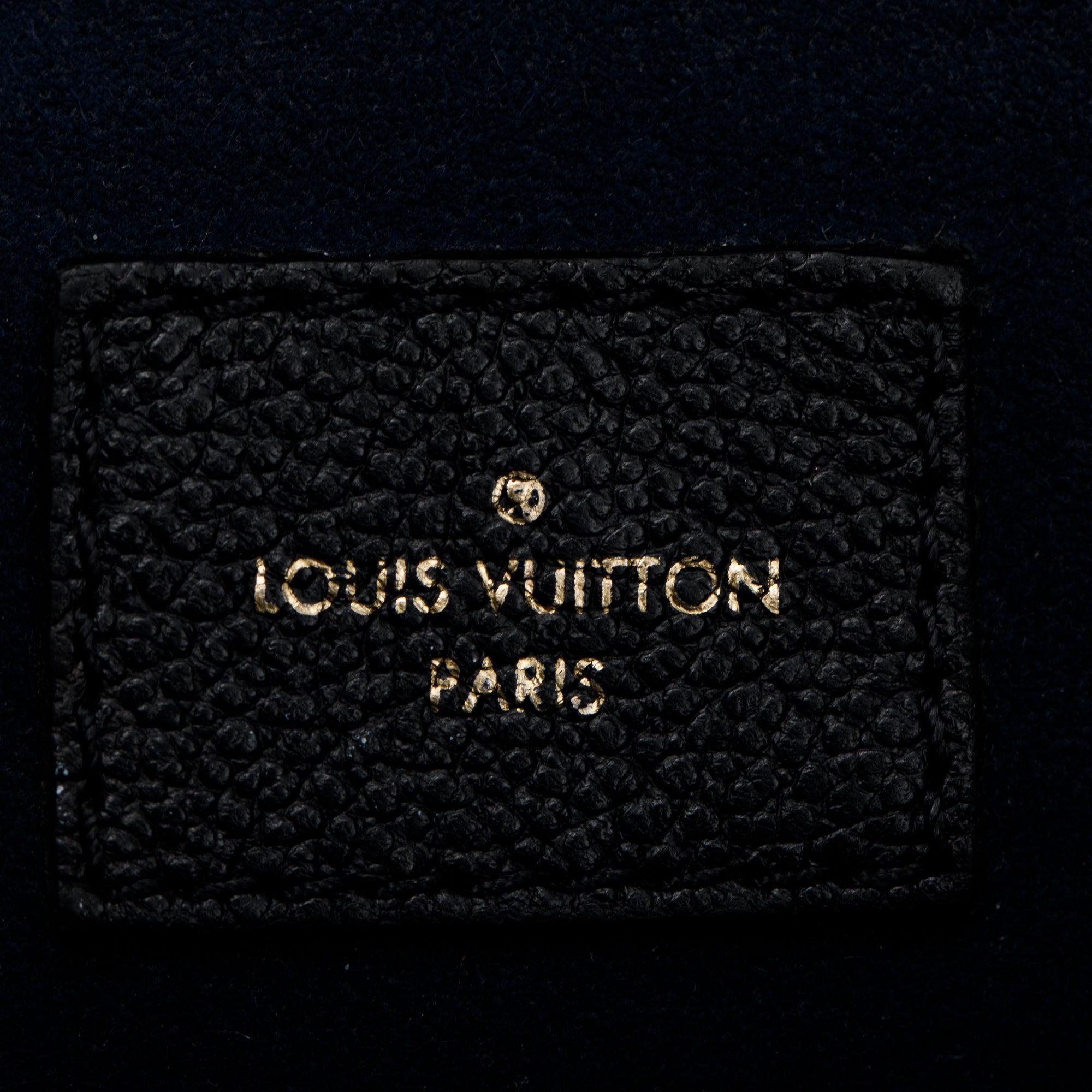 Louis Vuitton 2022 Black Monogram Empreinte Leather Neverfull MM w/ Pouch & Box