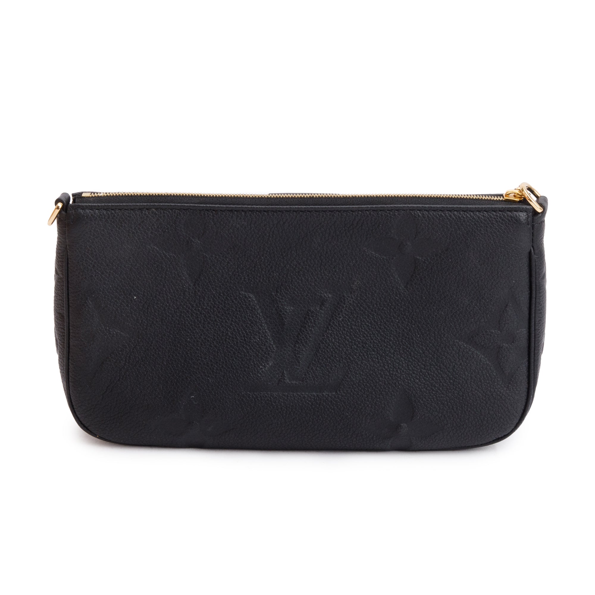 Louis Vuitton 2022 Black Monogram Empreinte Leather Pochette Accessoires w/ Box
