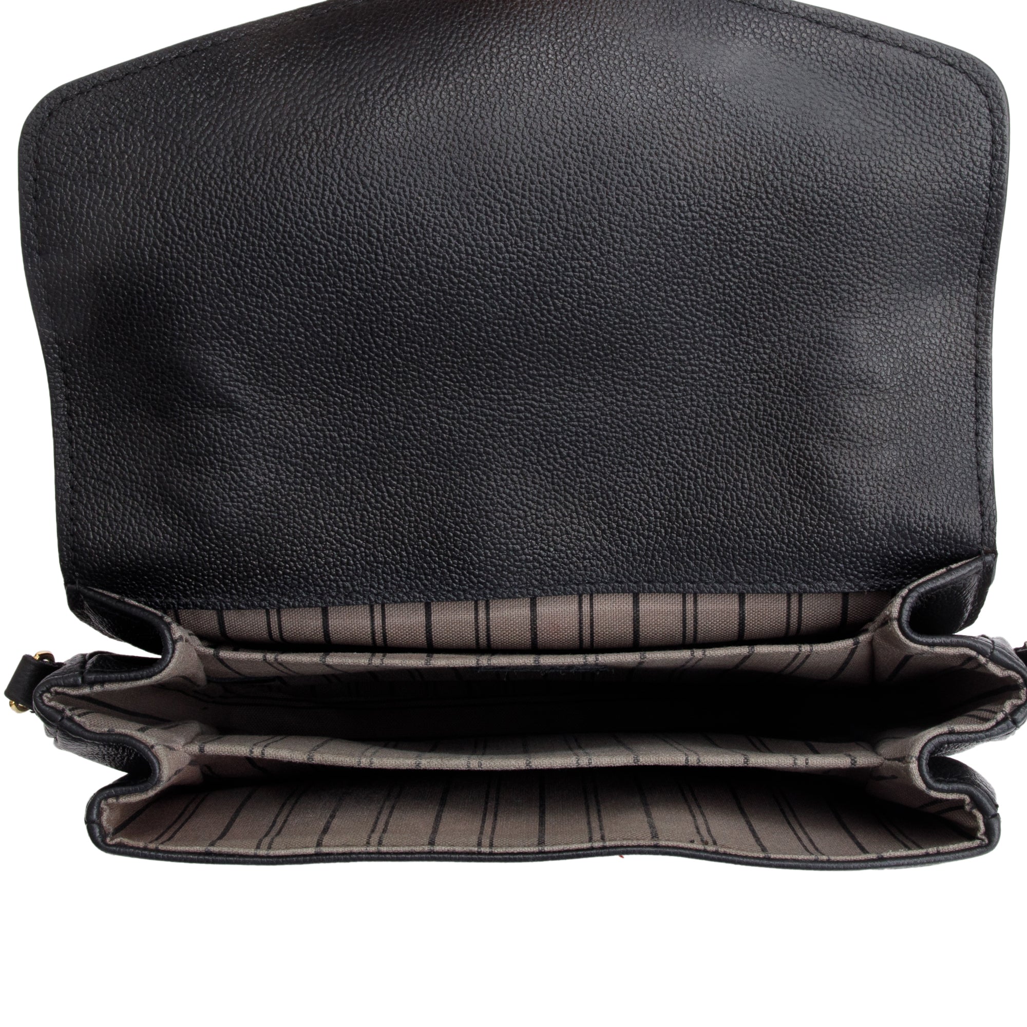 Louis Vuitton 2022 Black Monogram Empreinte Leather Pochette Metis