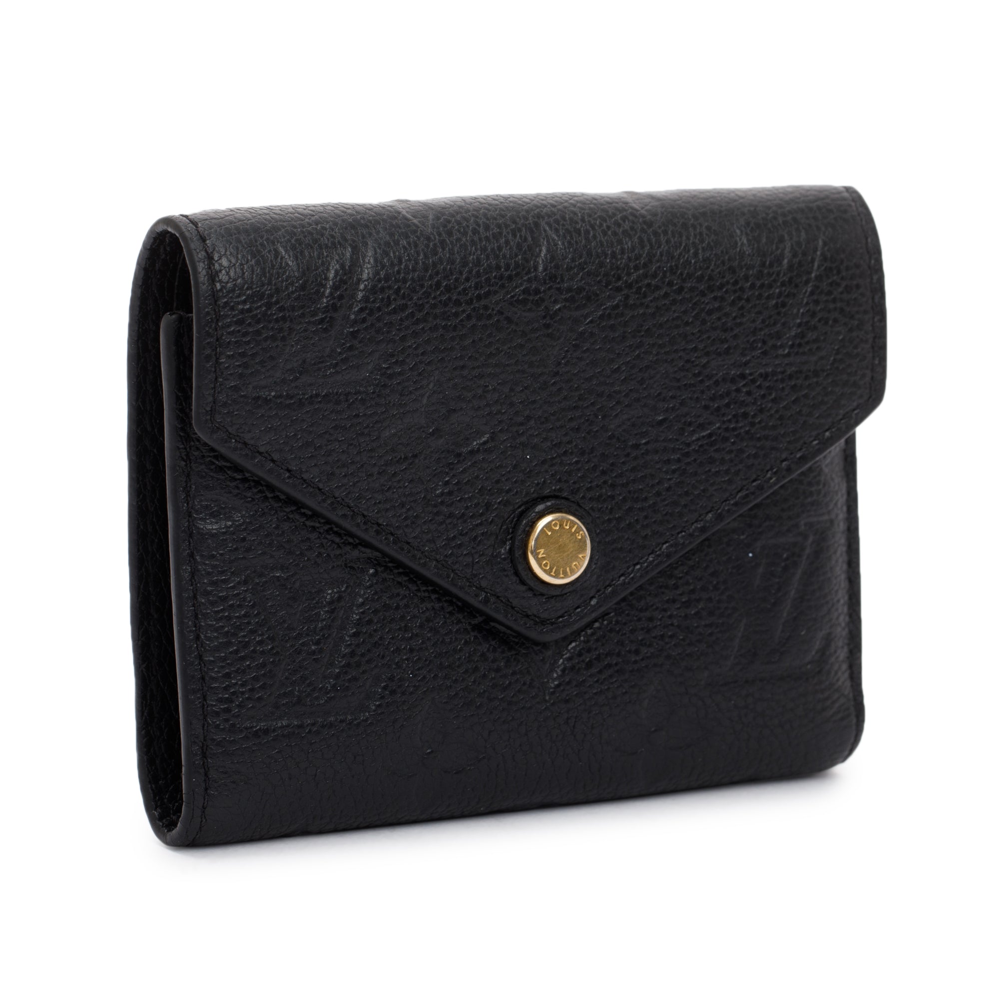 Louis Vuitton 2022 Black Monogram Empreinte Leather Victorine Wallet