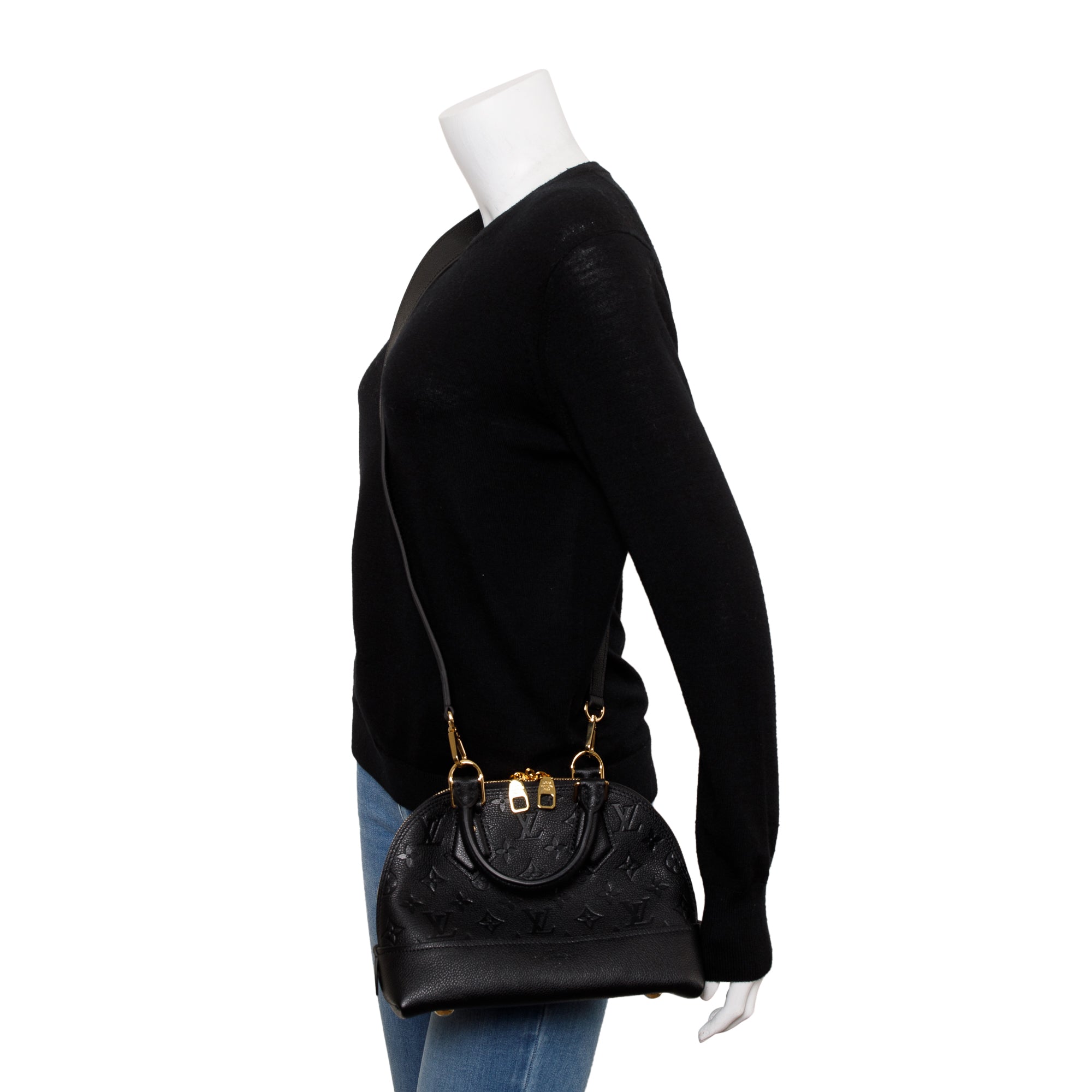 Louis Vuitton 2022 Black Monogram Empreinte Neo Alma BB w/ Strap