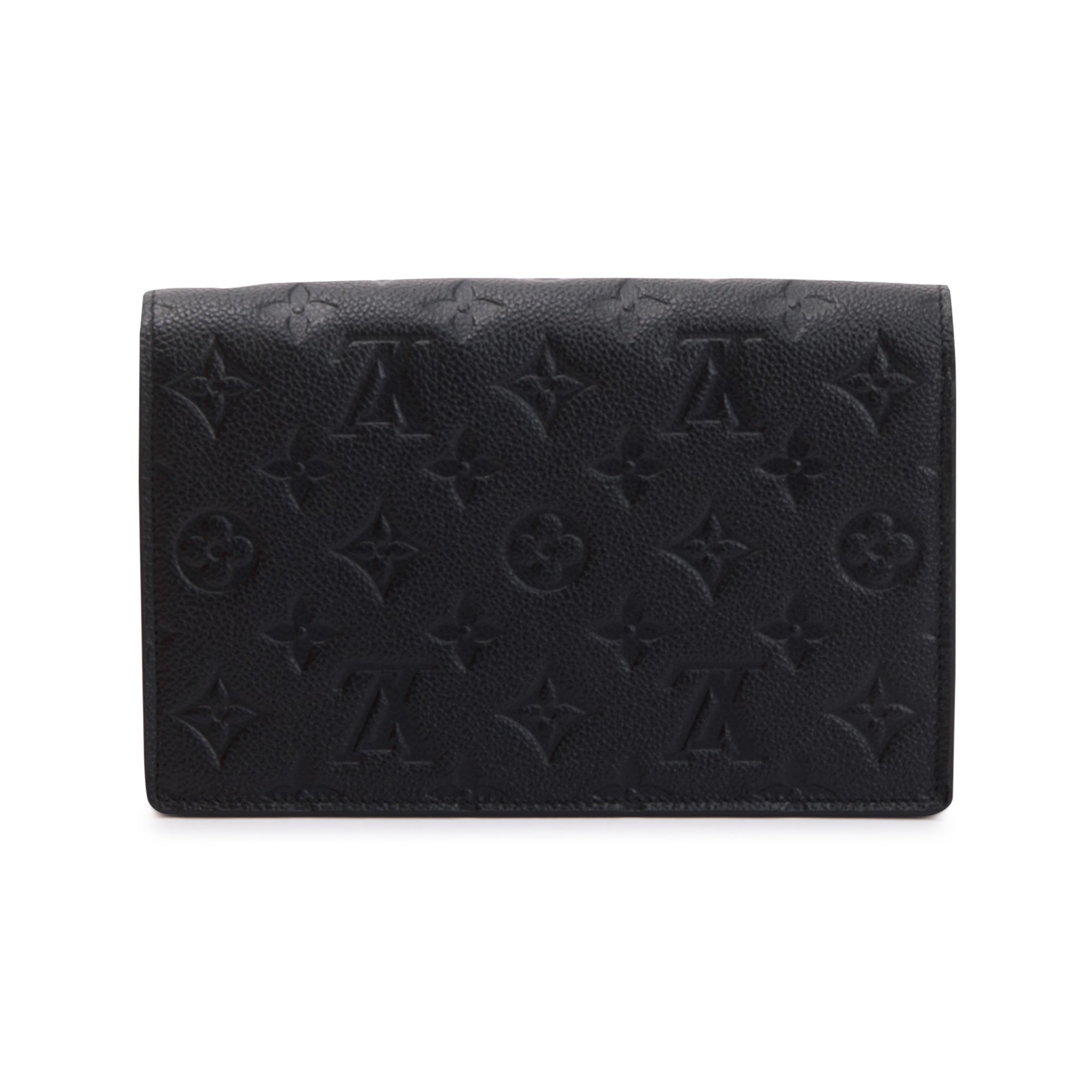 Louis Vuitton 2022 Black Monogram Empreinte Vavin Chain Wallet w/ Box