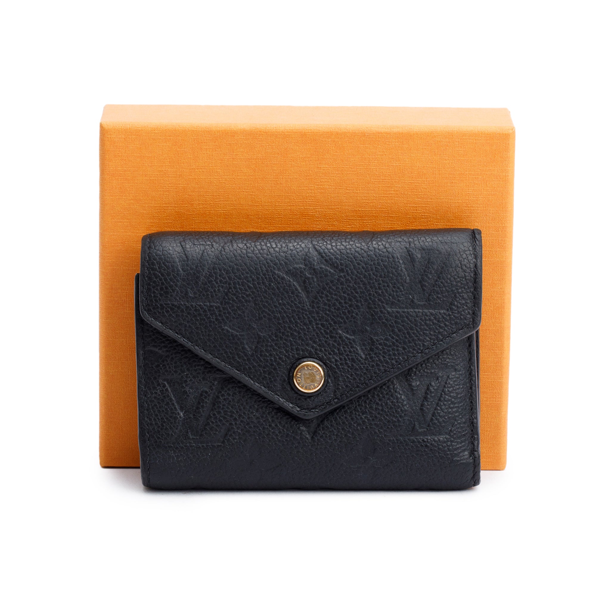 Louis Vuitton 2022 Black Monogram Empreinte Victorine Wallet w/ Box & Receipt