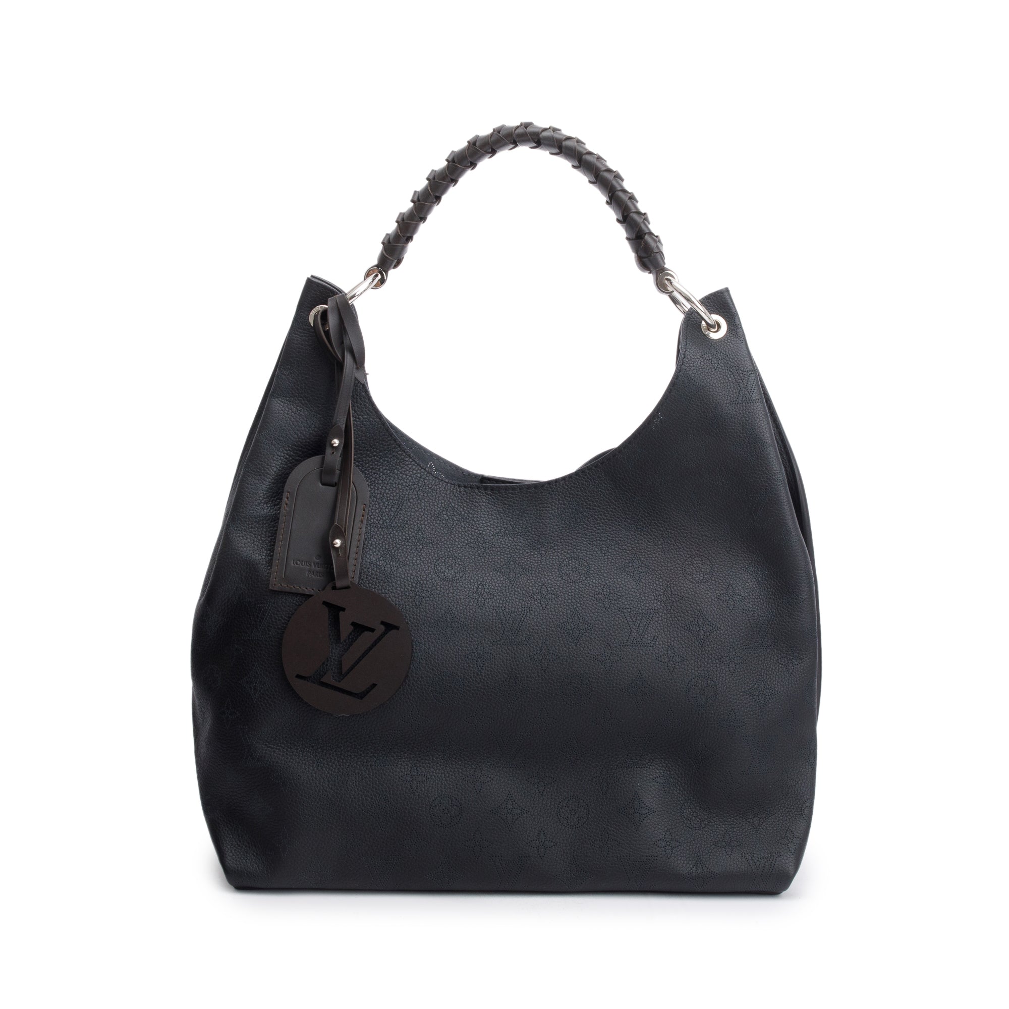 Louis Vuitton 2022 Black Monogram Mahina Carmel Hobo Bag