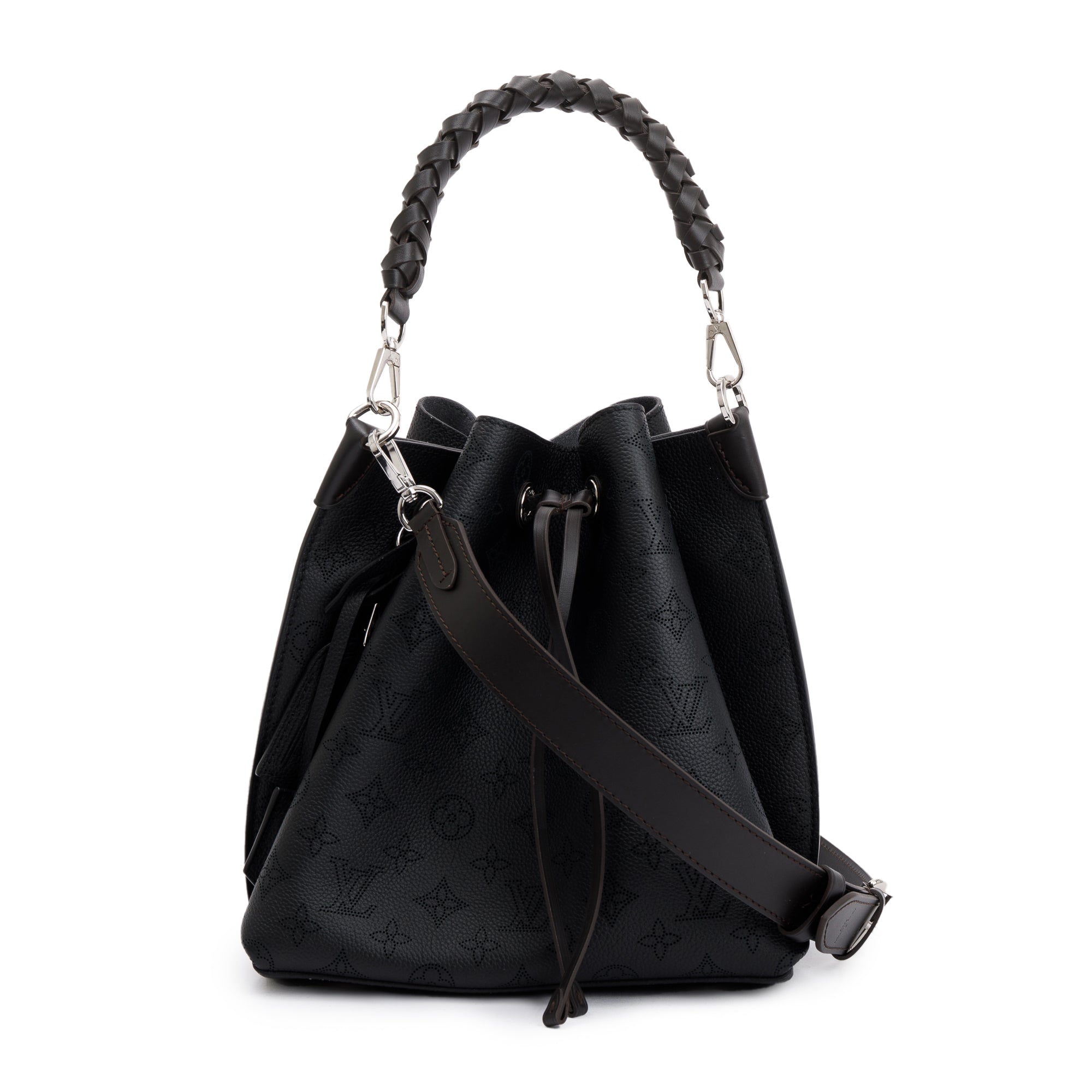 Louis Vuitton 2022 Black Monogram Mahina Muria Bag w/ Strap