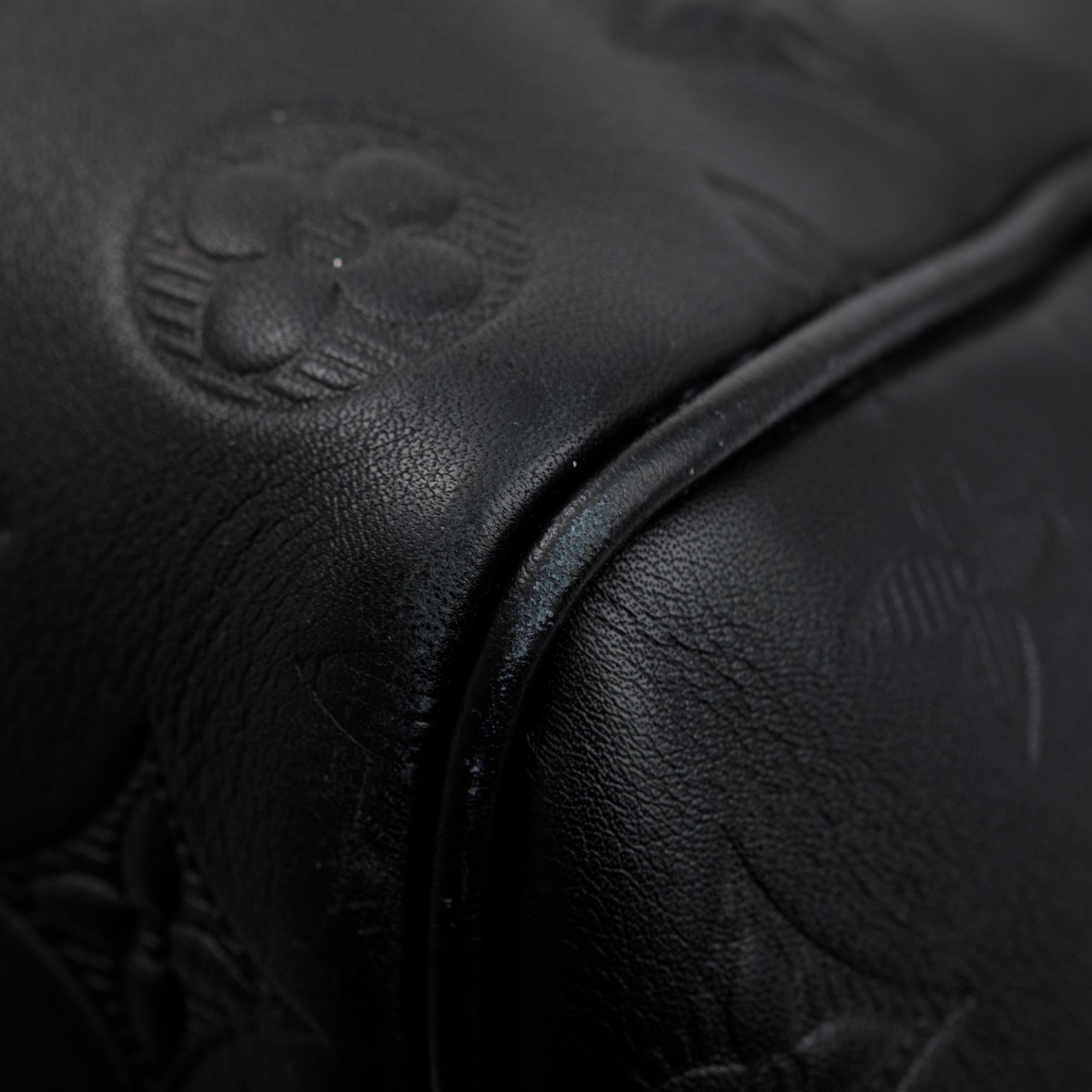 Louis Vuitton 2022 Black Monogram Shadow Embossed Keepall Bandouliere 50 w/ Strap