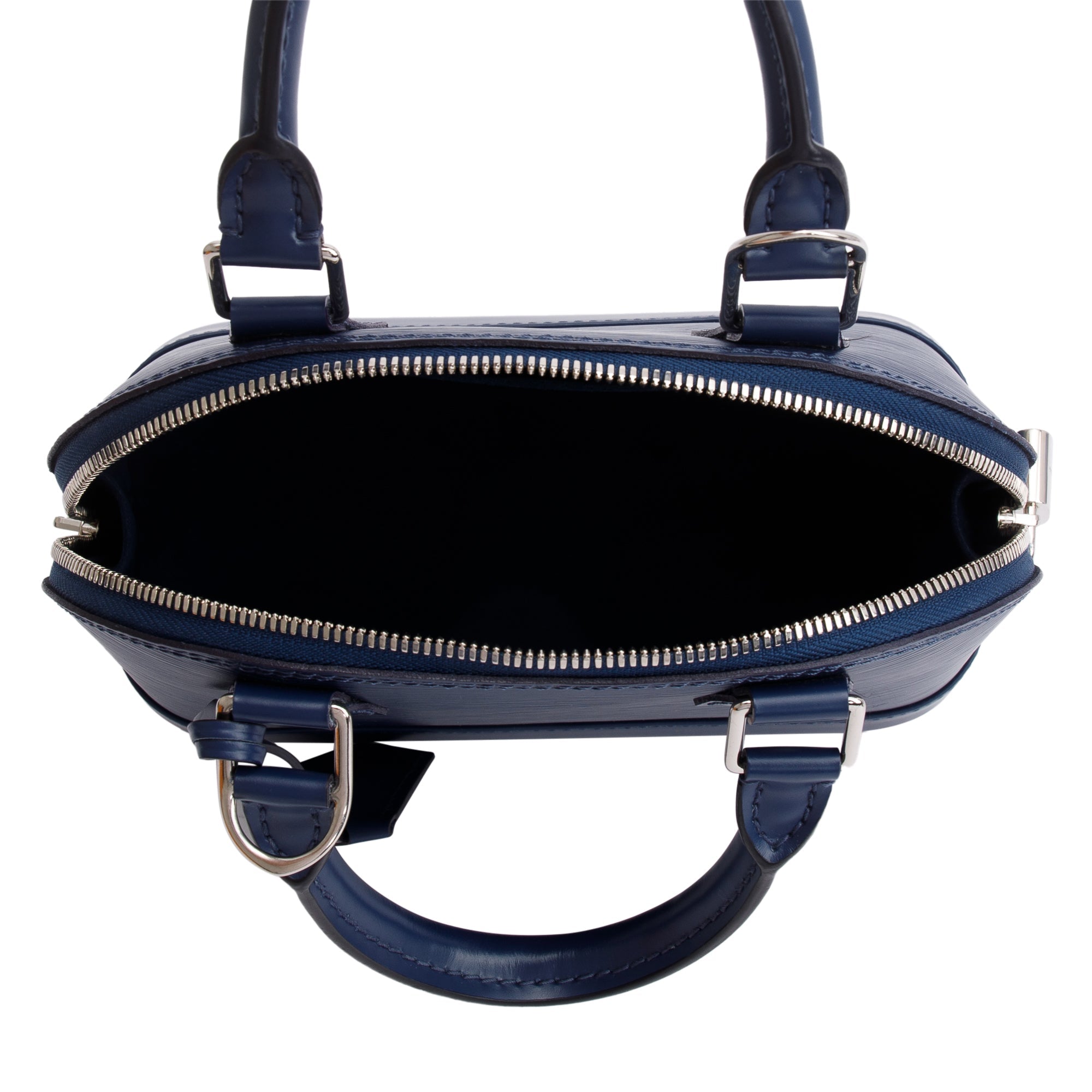 Louis Vuitton 2022 Blue Epi Leather Alma BB w/ Strap, Box & Receipt