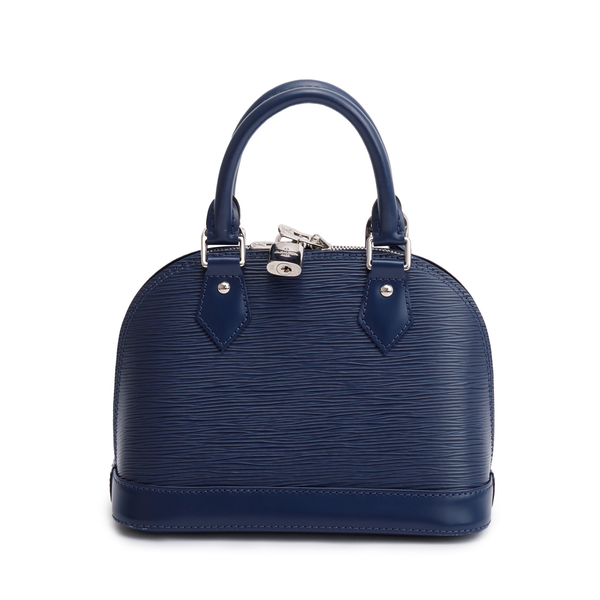 Louis Vuitton 2022 Blue Epi Leather Alma BB w/ Strap, Box & Receipt