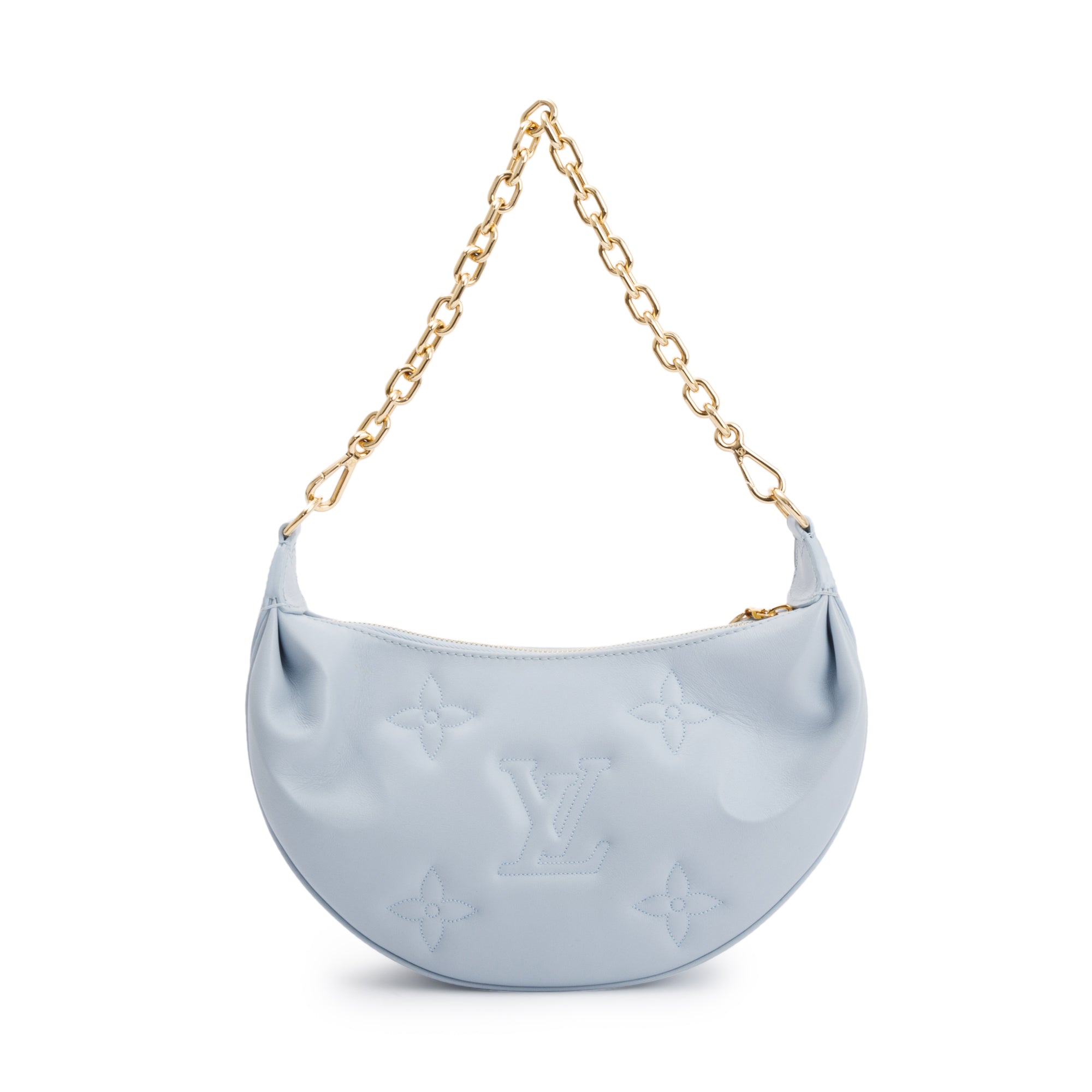 Louis Vuitton 2022 Blue Monogram Calfskin Over The Moon Bag w/ Straps