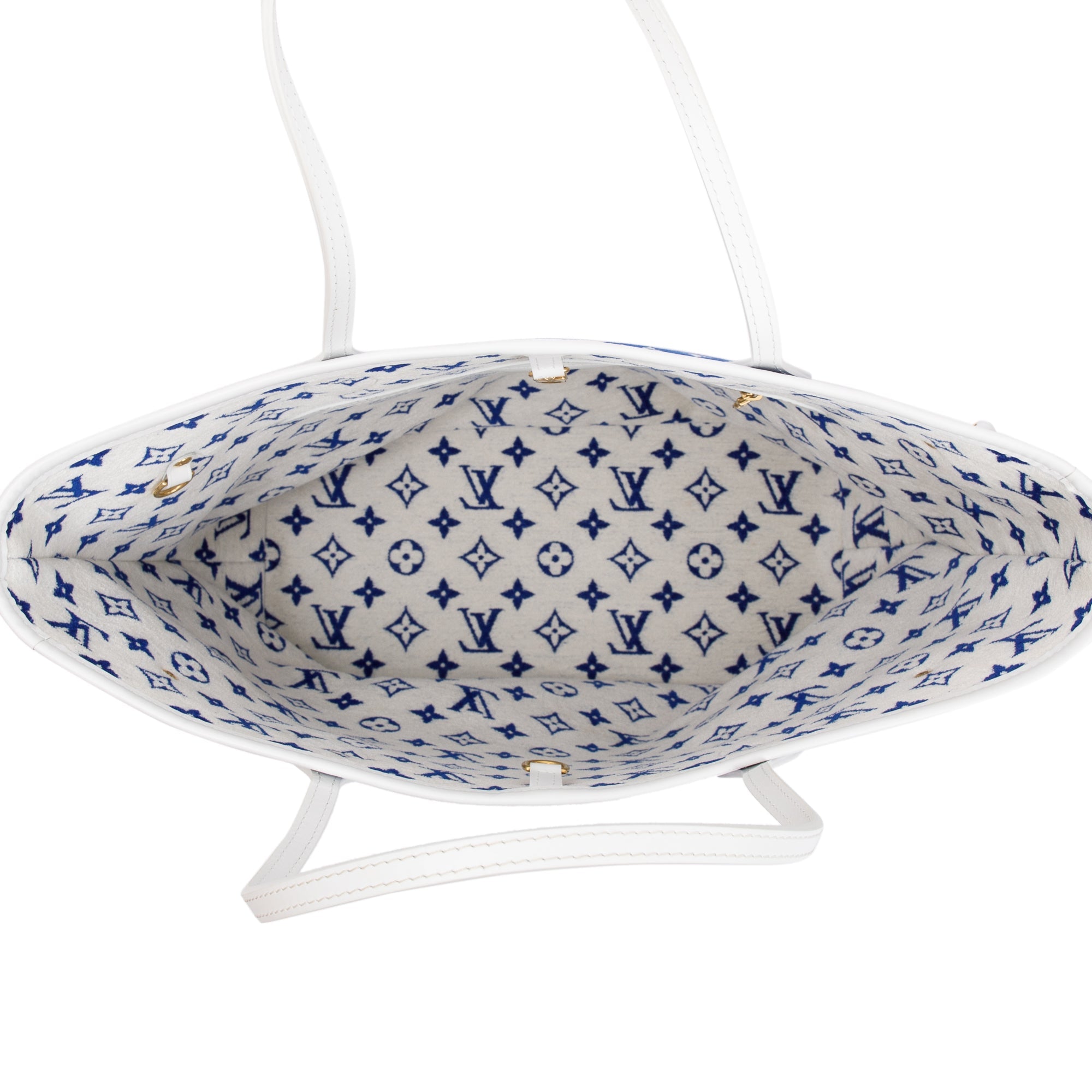 Louis Vuitton 2022 Blue Monogram Velvet Neverfull MM w/ Pouch & Box