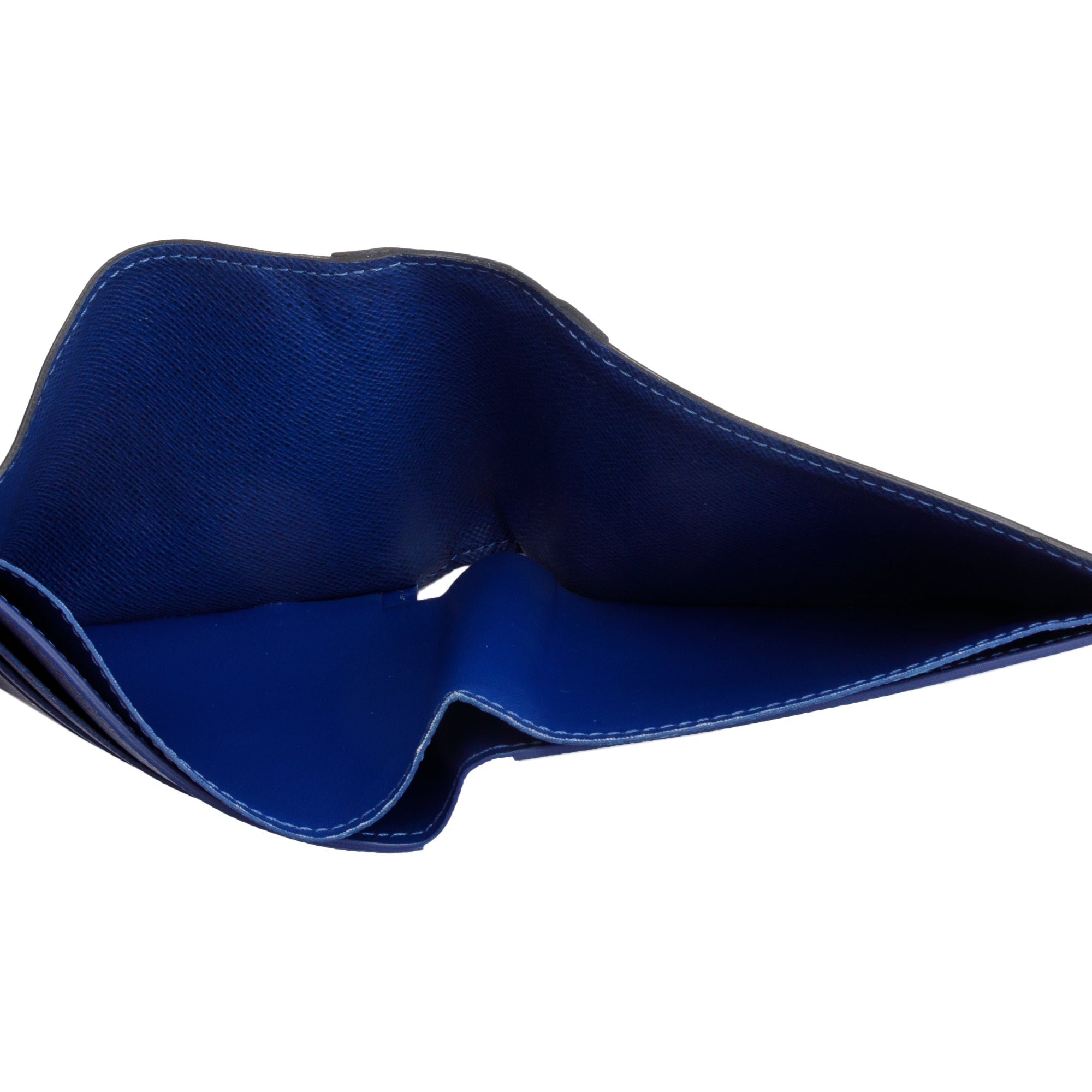 Louis Vuitton 2022 Blue Taiga Leather & Monogram Multiple Wallet w/ Box