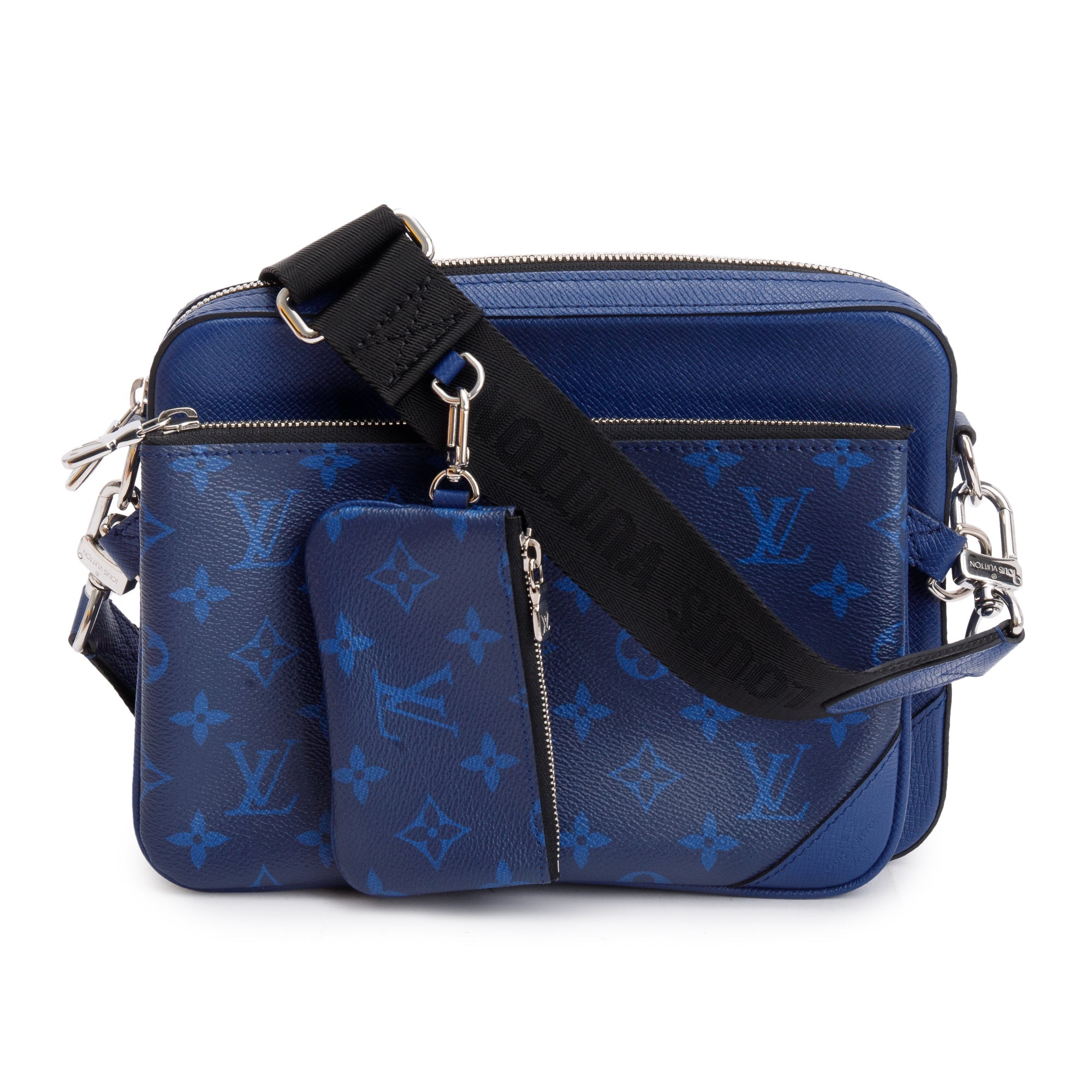 Louis Vuitton 2022 Blue Taigarama Trio Messenger Bag w/ Box