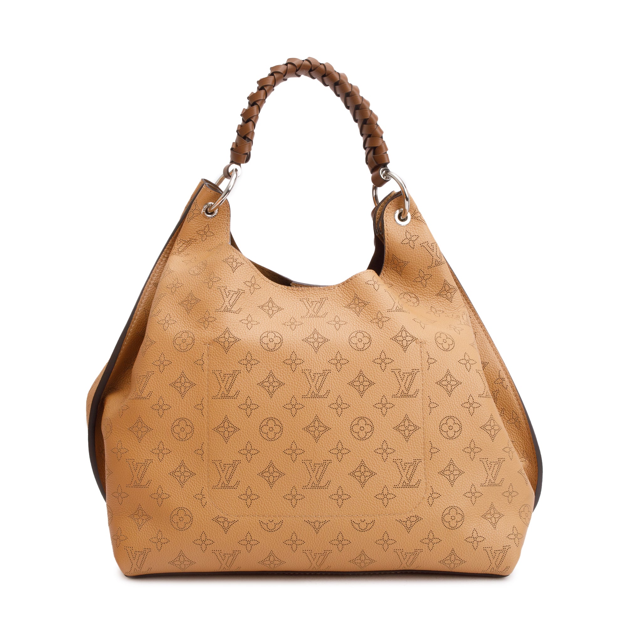 Louis Vuitton 2022 Brown Monogram Mahina Carmel Hobo Bag w/ Box