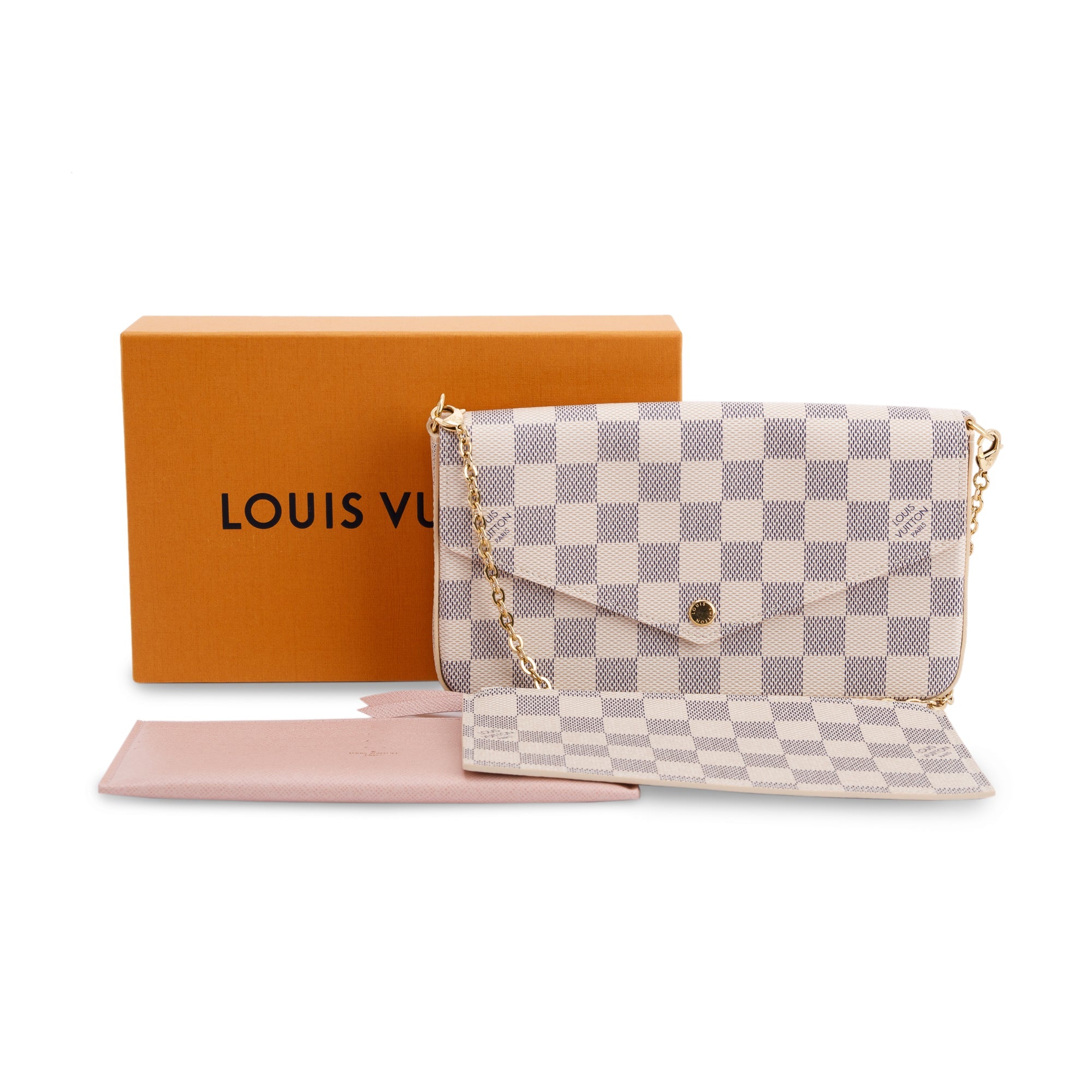 Louis Vuitton 2022 Damier Azur Felicie Pochette w/ Box & Inserts