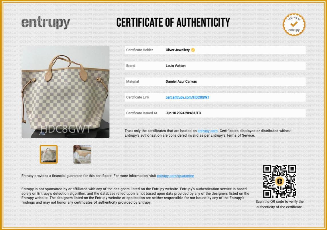 Louis Vuitton 2022 Damier Azur Neverfull MM w/ Pouch