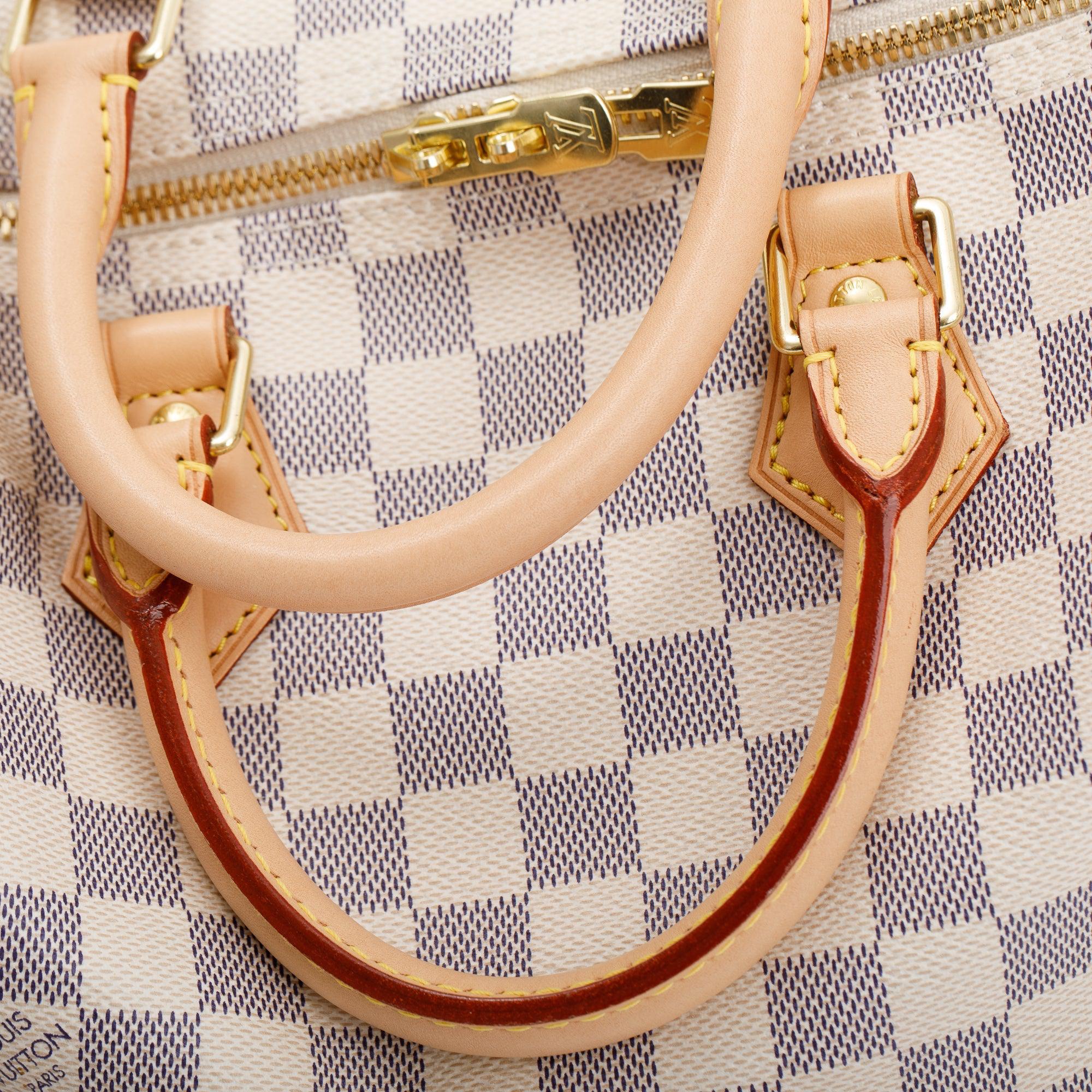 Louis Vuitton 2022 Damier Azur Speedy Bandouliere 25 w/ Box, Receipt & Strap