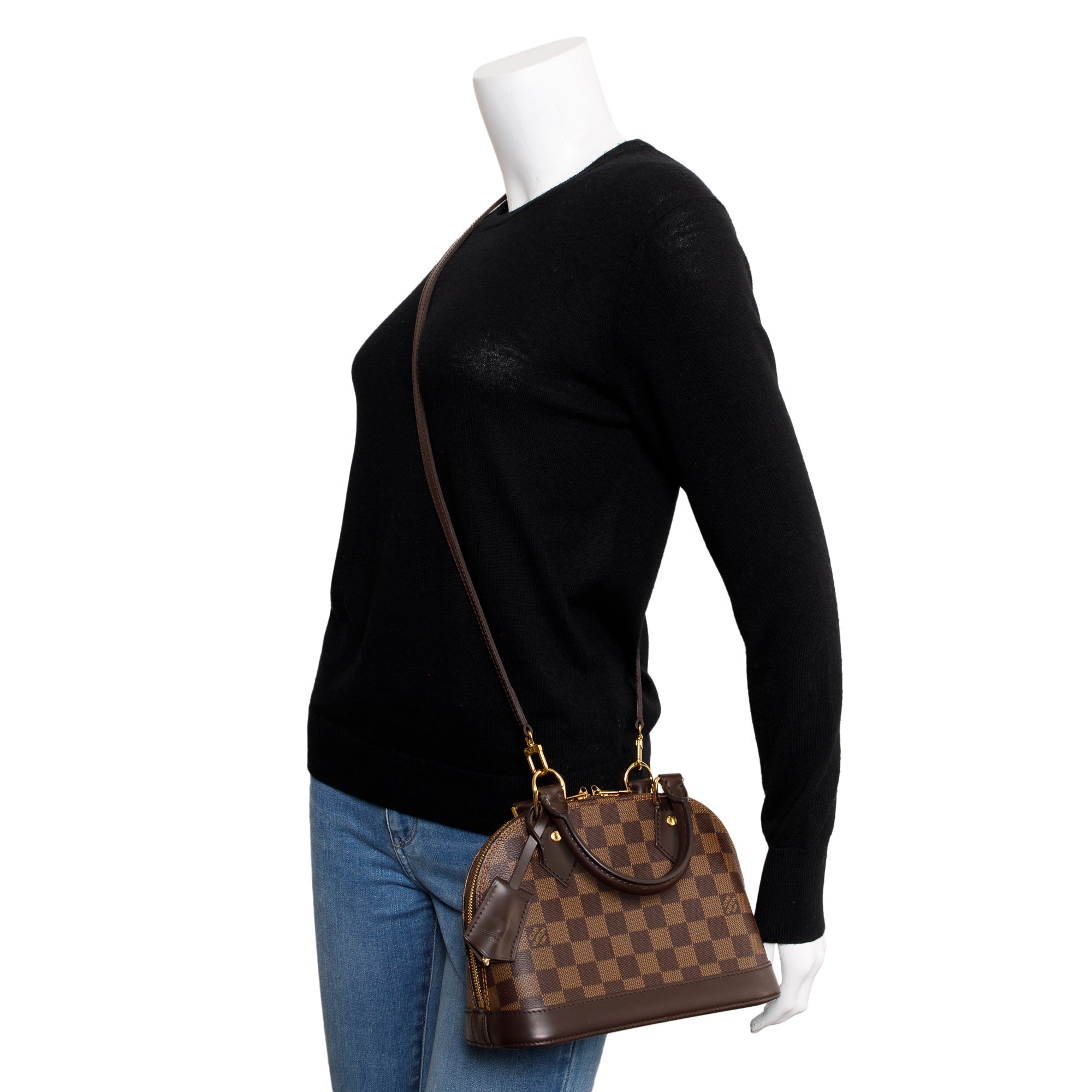 Louis Vuitton 2022 Damier Ebene Alma BB w/ Box & Strap