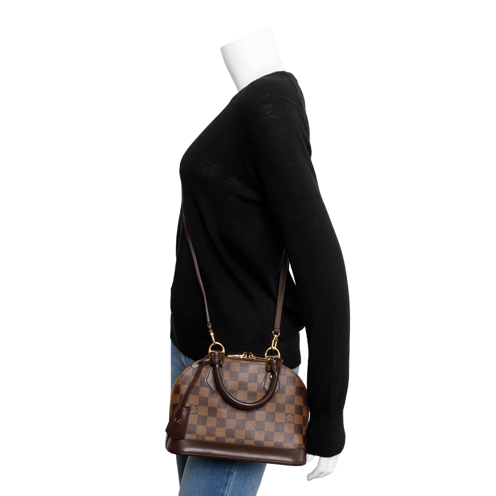 Louis Vuitton 2022 Damier Ebene Alma BB w/ Strap