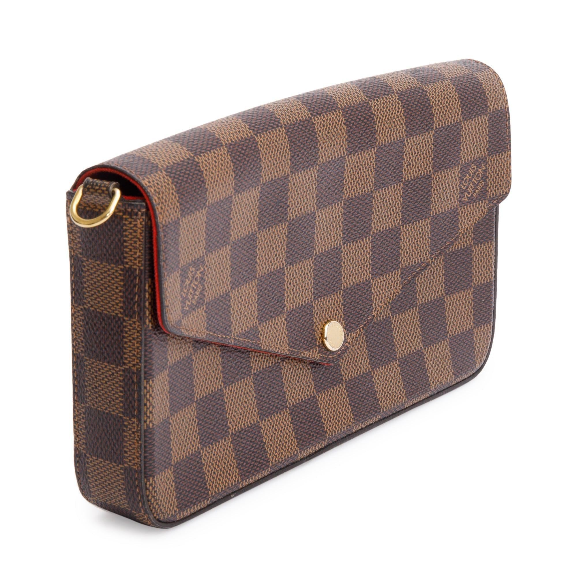 Louis Vuitton 2022 Damier Ebene Felicie Pochette w/ Inserts