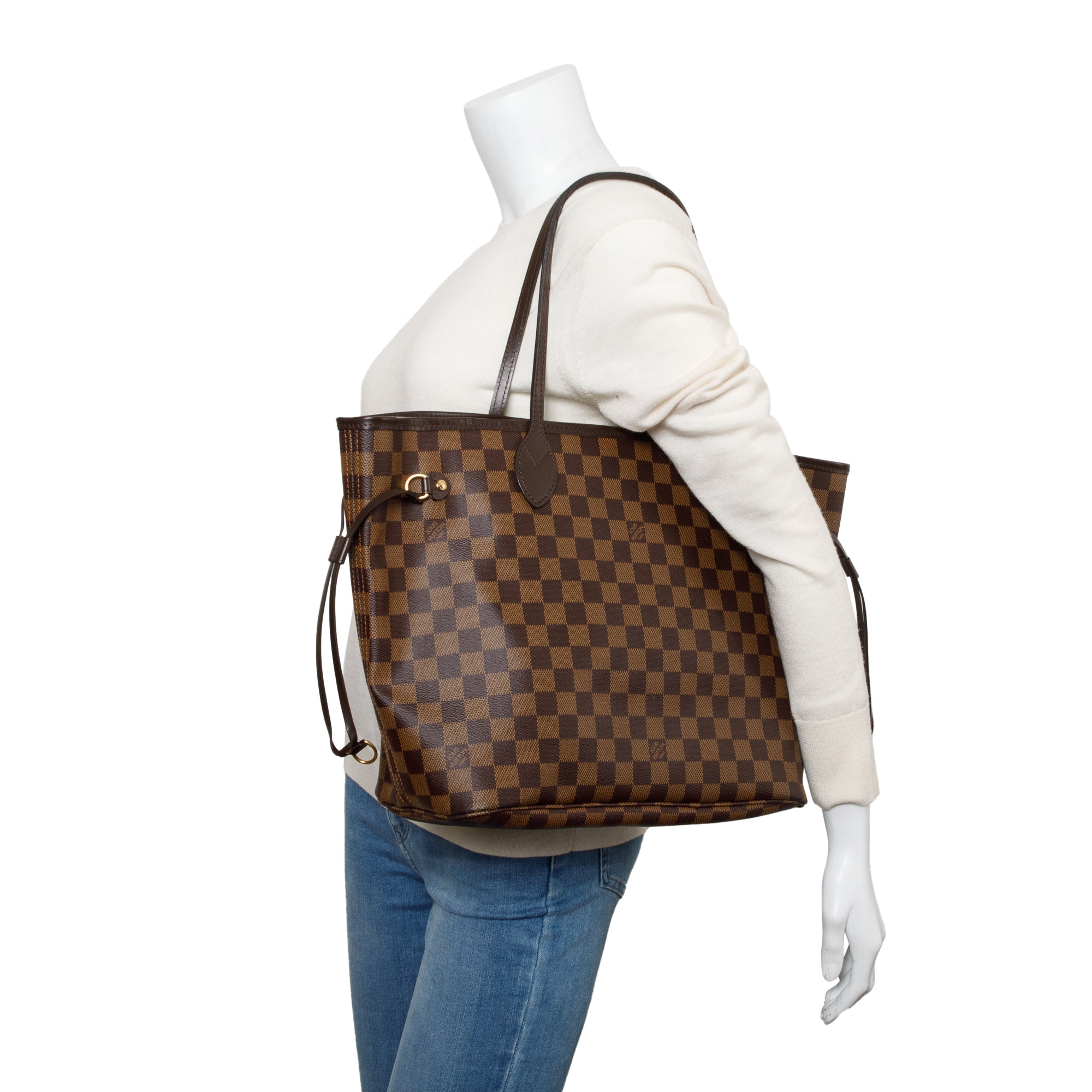 Louis Vuitton 2022 Damier Ebene Neverfull MM w/ Pouch