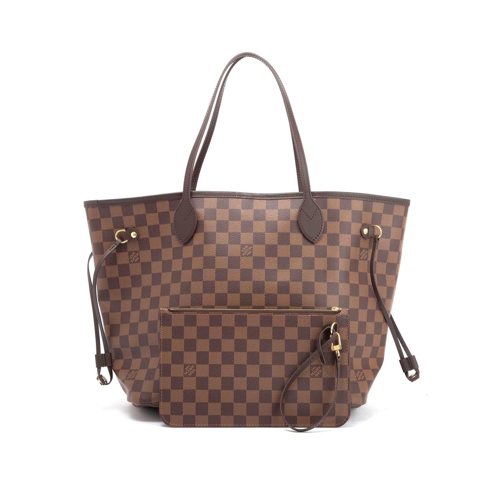 Louis Vuitton 2022 Damier Ebene Neverfull MM w/ Pouch & Box