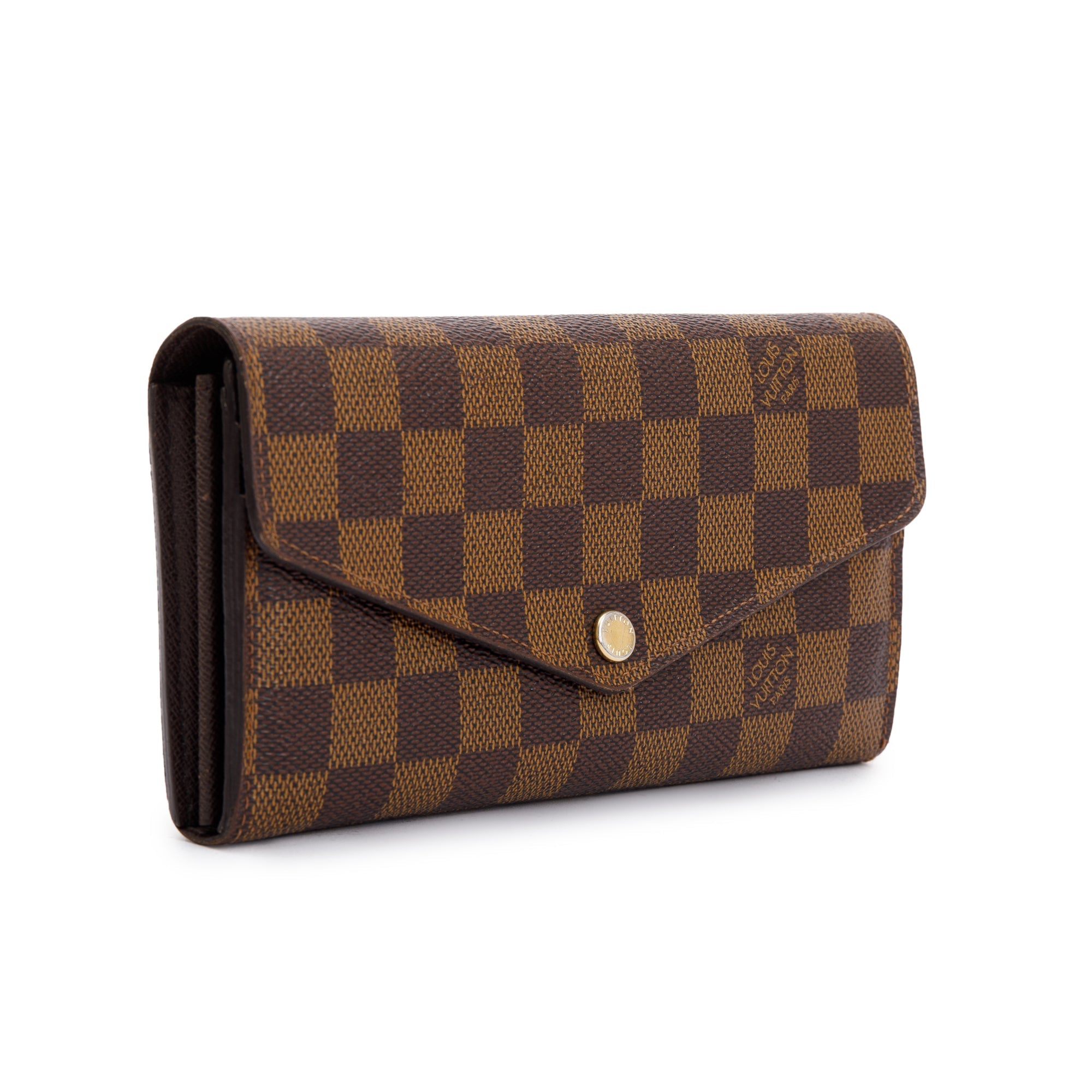 Louis Vuitton 2022 Damier Ebene Sarah Wallet w/ Box
