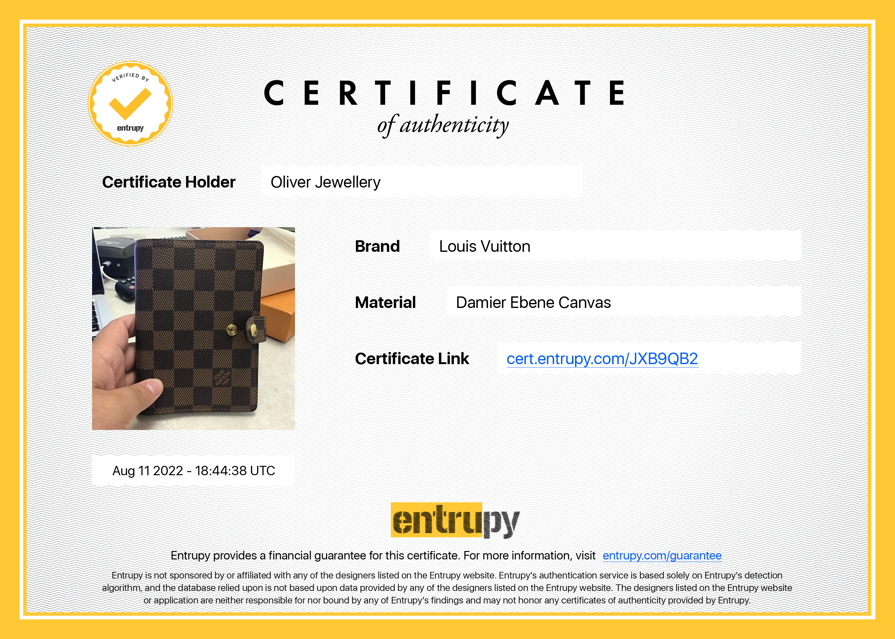 Louis Vuitton 2022 Damier Ebene Small Ring Agenda Cover w/ Box