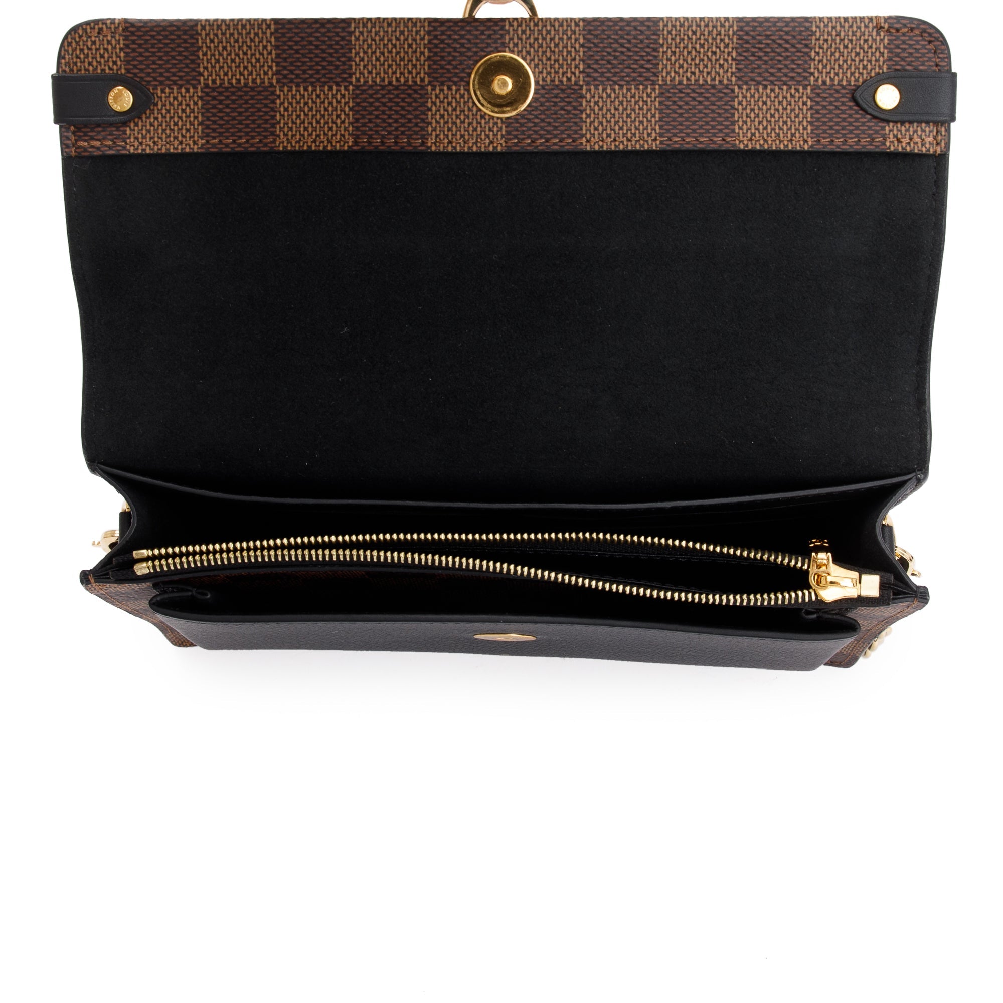 Louis Vuitton 2022 Damier Ebene Vavin Chain Wallet w/ Box