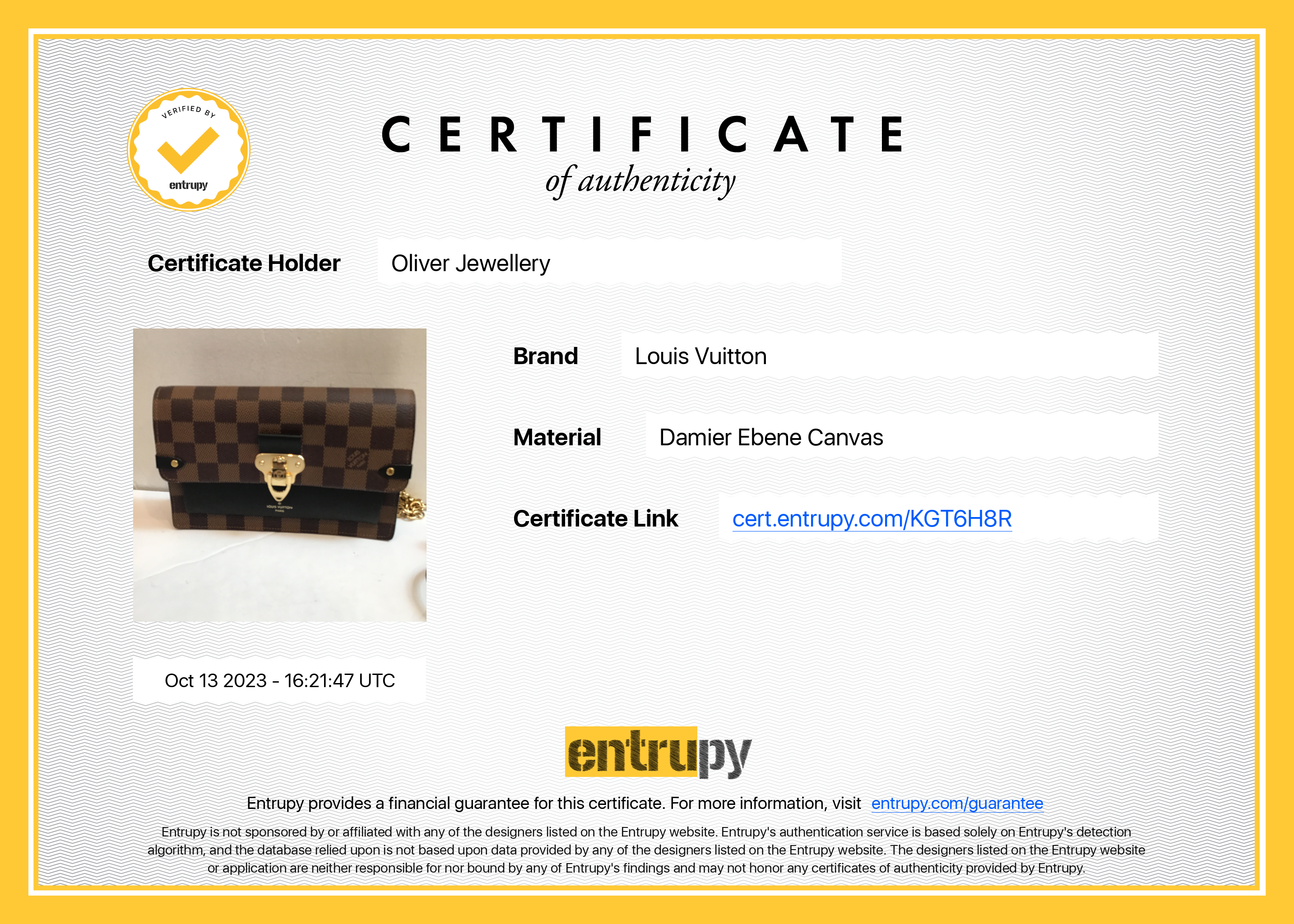 Louis Vuitton 2022 Damier Ebene Vavin Chain Wallet w/ Box