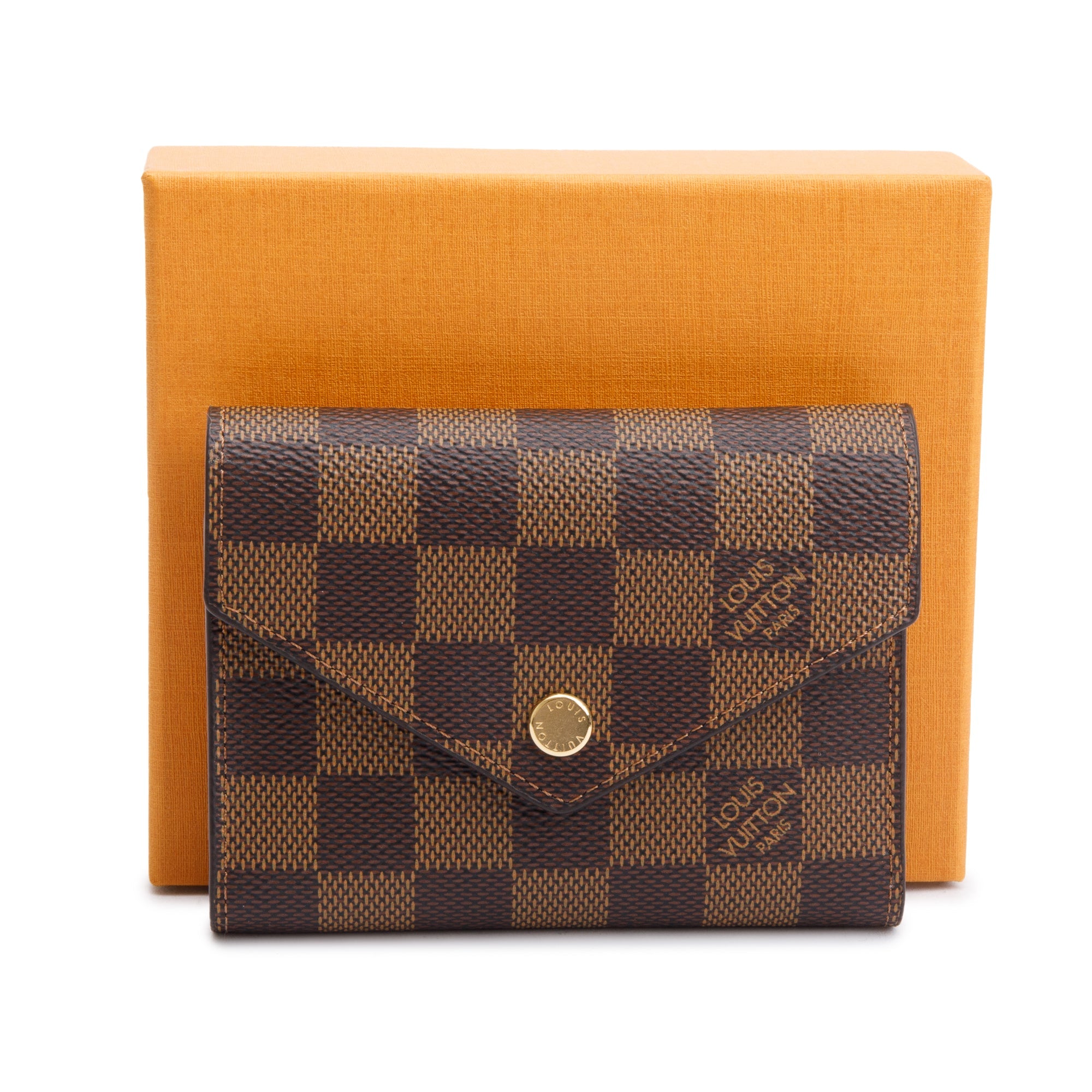 Louis Vuitton 2022 Damier Ebene Victorine Wallet w/ Box