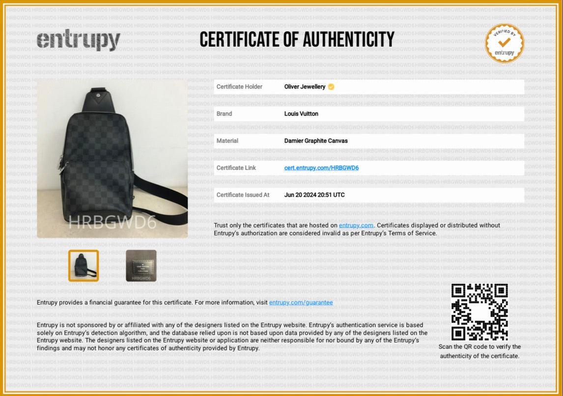 Louis Vuitton 2022 Damier Graphite Avenue Sling Bag w/ Box & Receipt