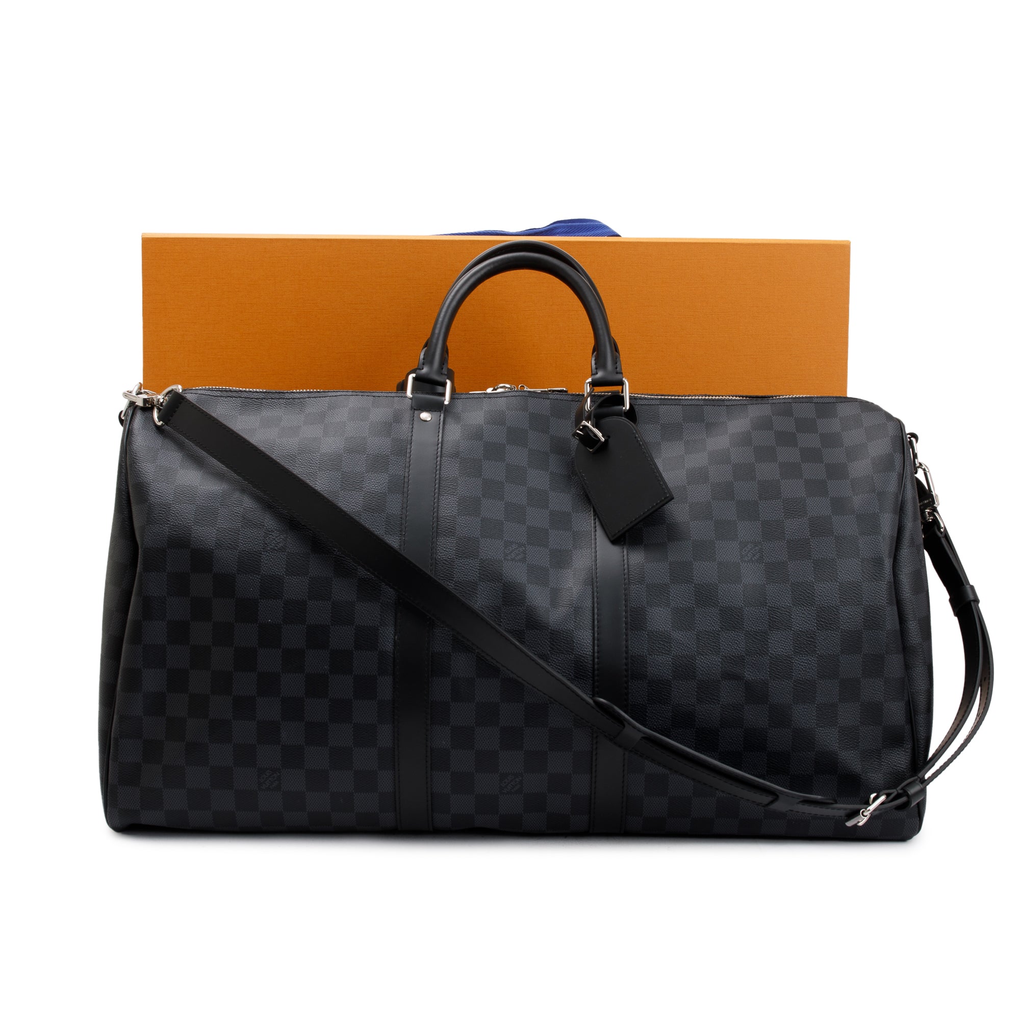 Louis Vuitton 2022 Damier Graphite Keepall Bandouliere 55 w/ Strap & Box