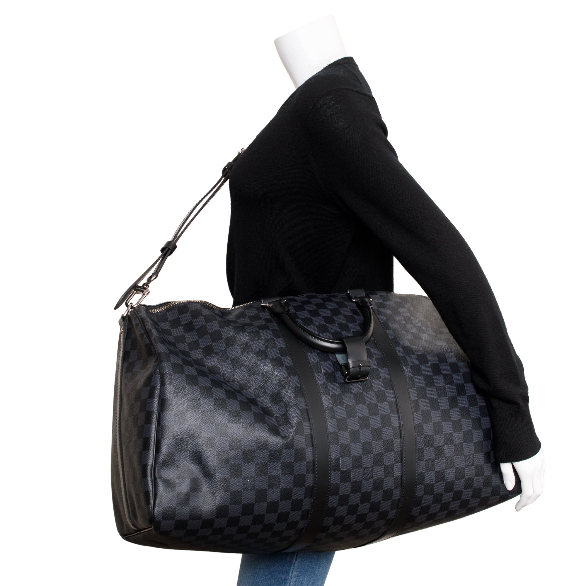 Louis Vuitton 2022 Damier Graphite Keepall Bandouliere 55 w/ Strap & Box