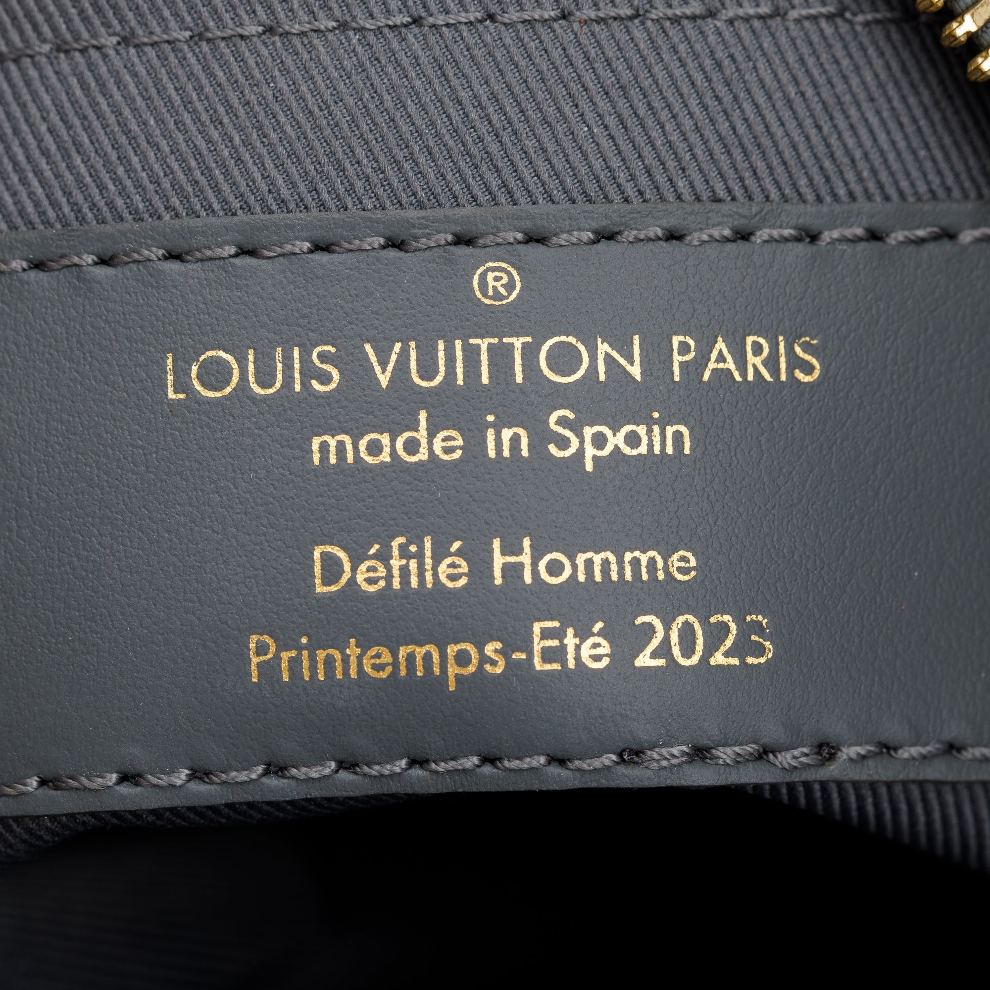 Louis Vuitton 2022 Dark Shadow Grey Embossed Calf Leather Cruiser Messenger Bag