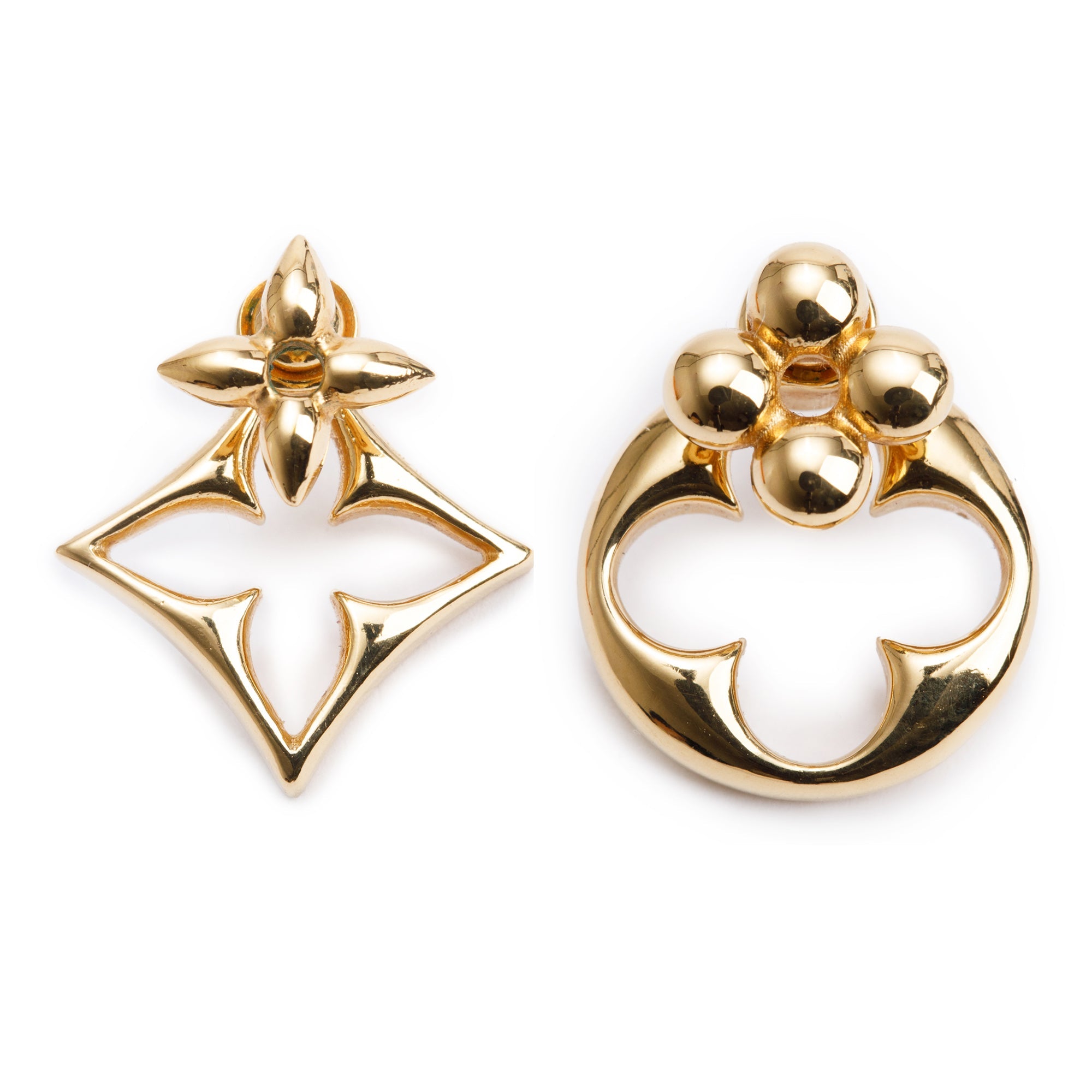 Louis Vuitton 2022 Gold-Plated LV Flowergram Earrings w/ Box