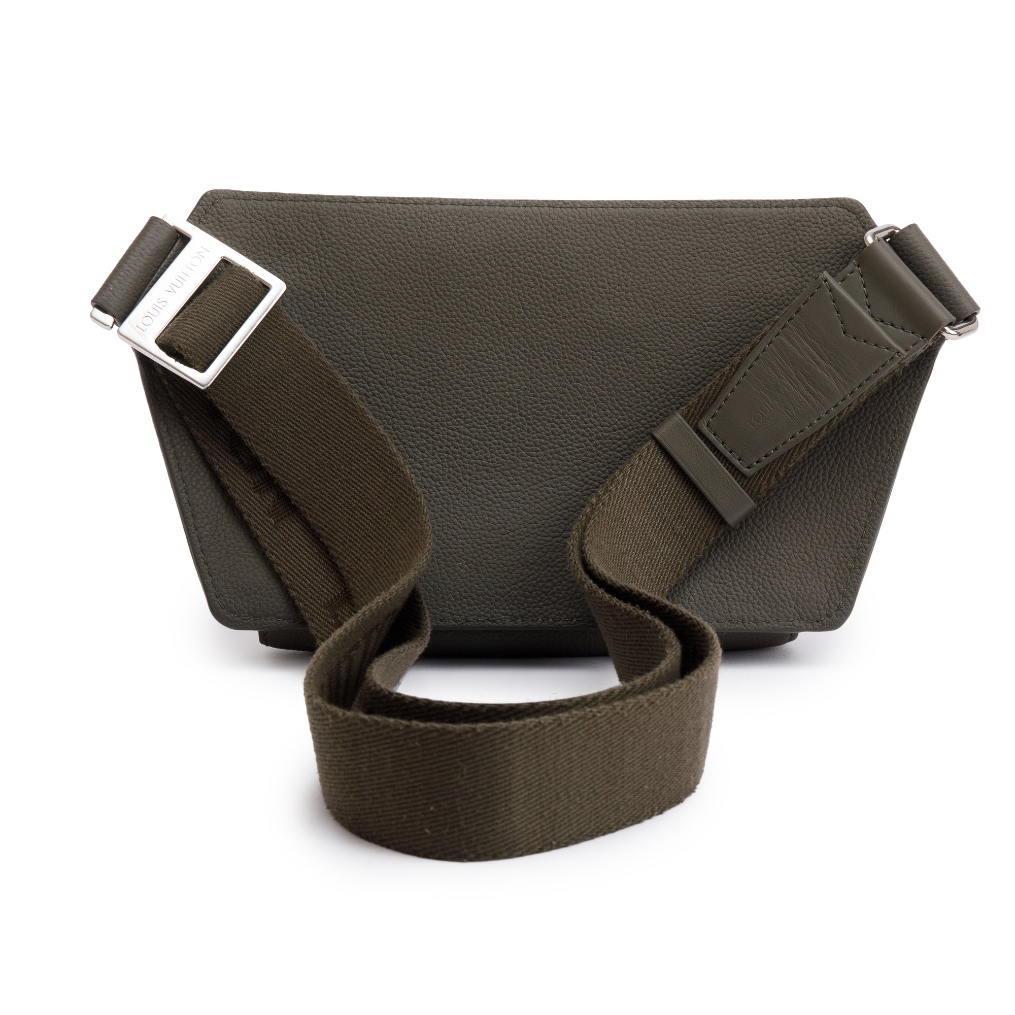 Louis Vuitton 2022 Green Grained Calfskin Aerogram Takeoff Sling Bag w/ Box