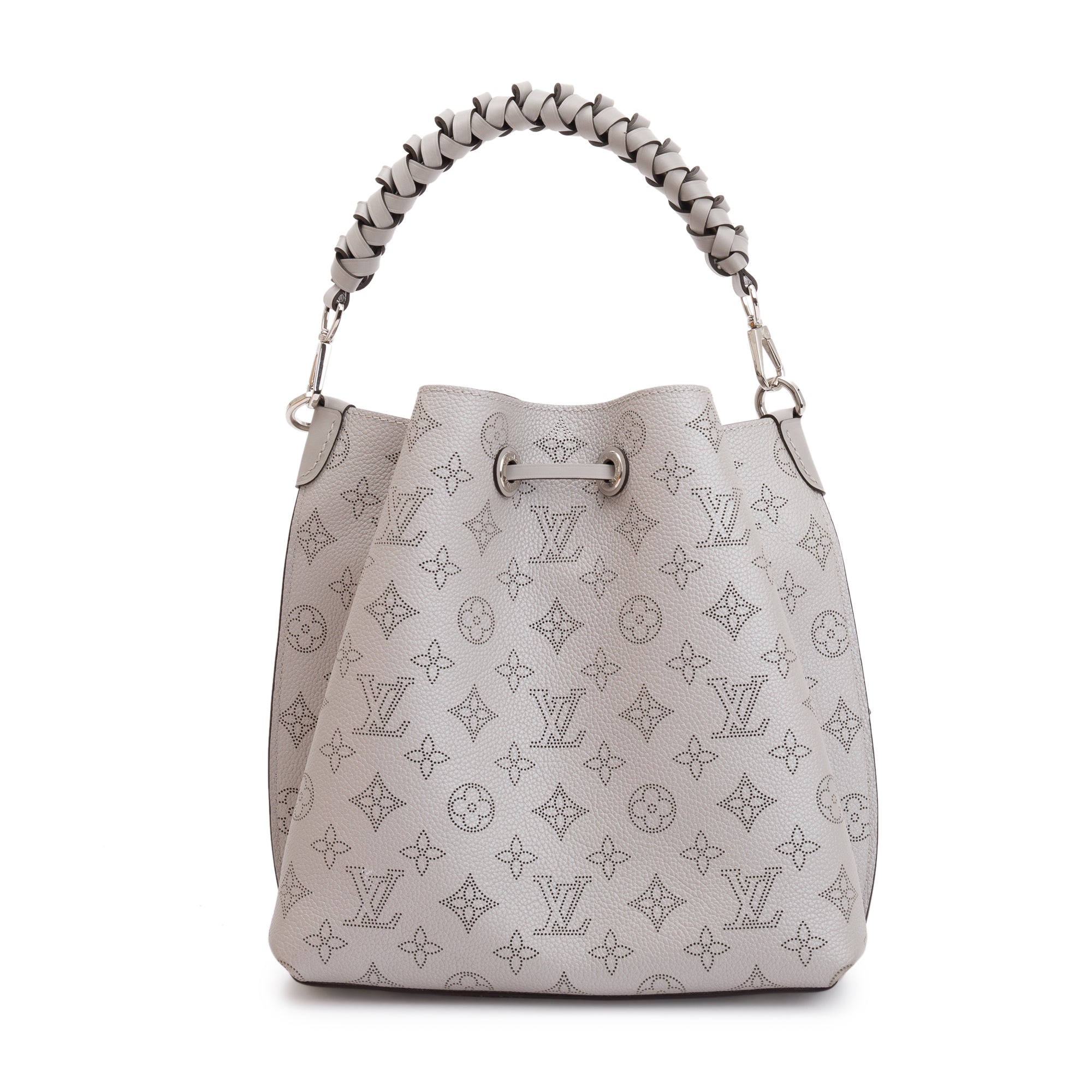 Louis Vuitton 2022 Grey Monogram Mahina Muria Bag w/ Strap & Box